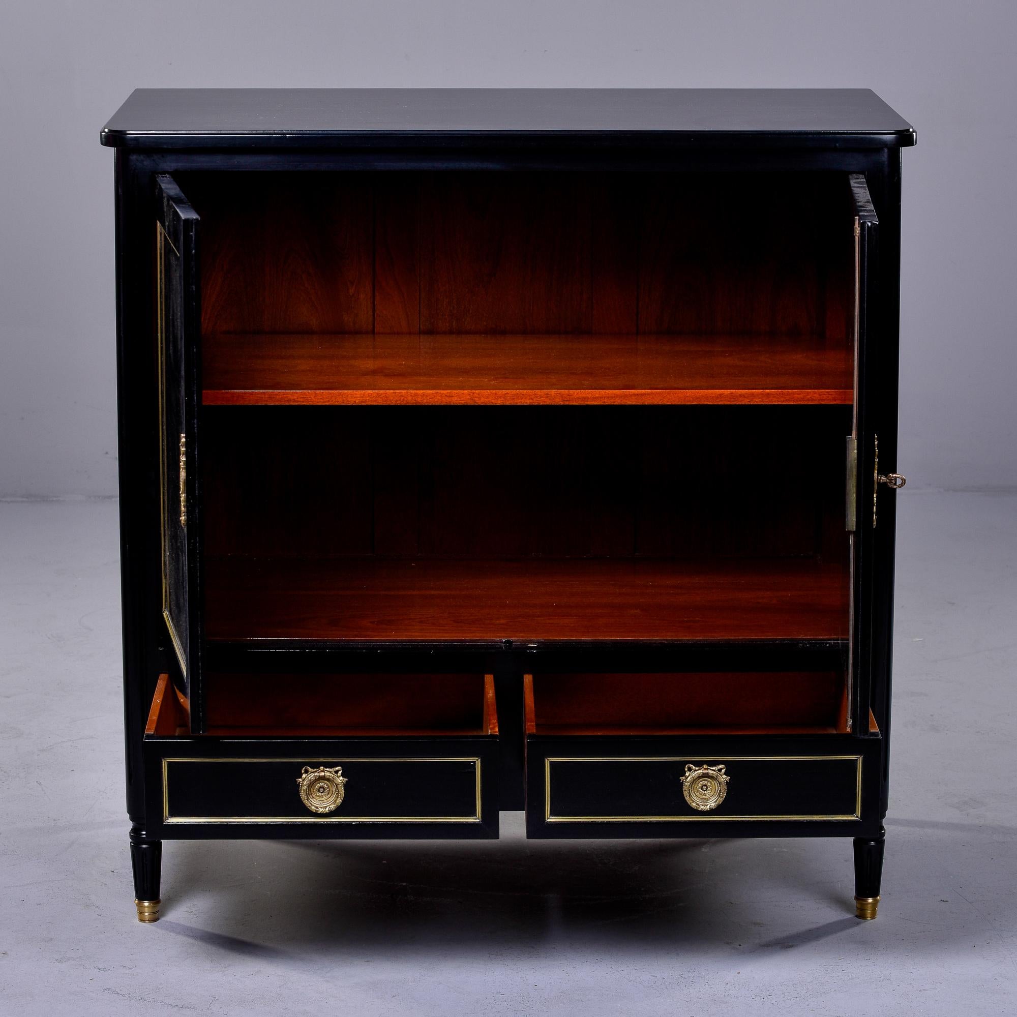 20th Century Early 20th C Louis XVI Style Ebonised Side Cabinet