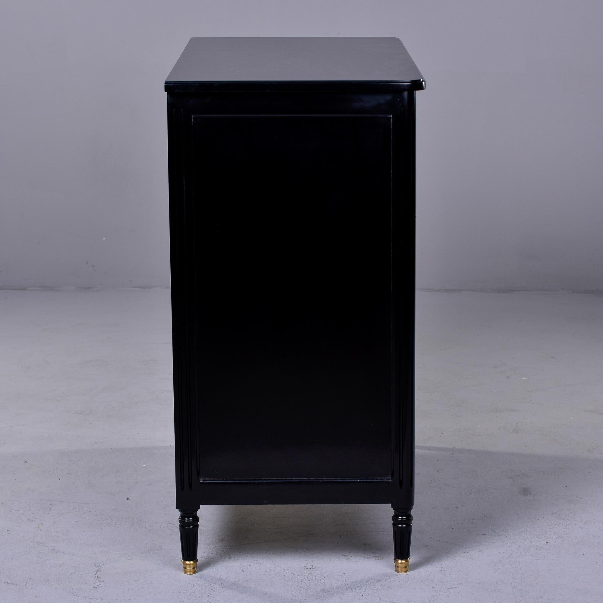 Early 20th C Louis XVI Style Ebonised Side Cabinet 2
