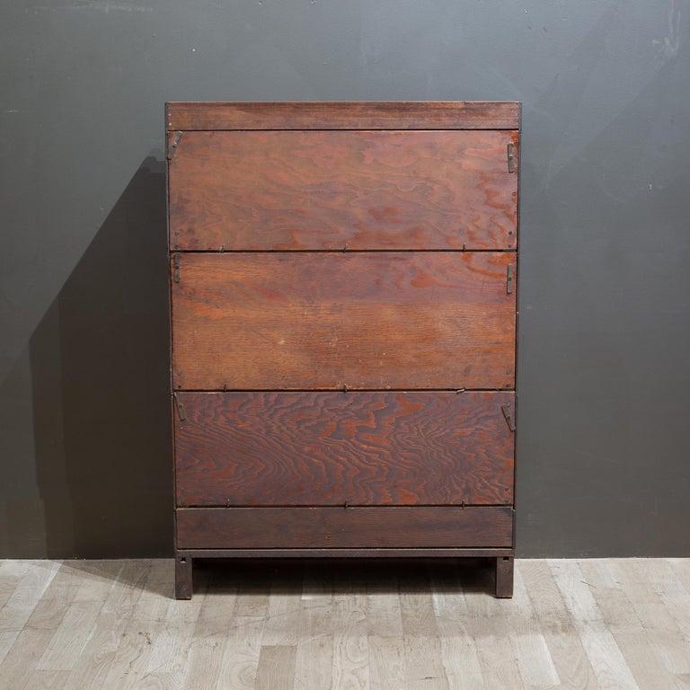 Early 20th C. Lundstrom 3 Stack Lawyer's Bookcase c.1900 at 1stDibs