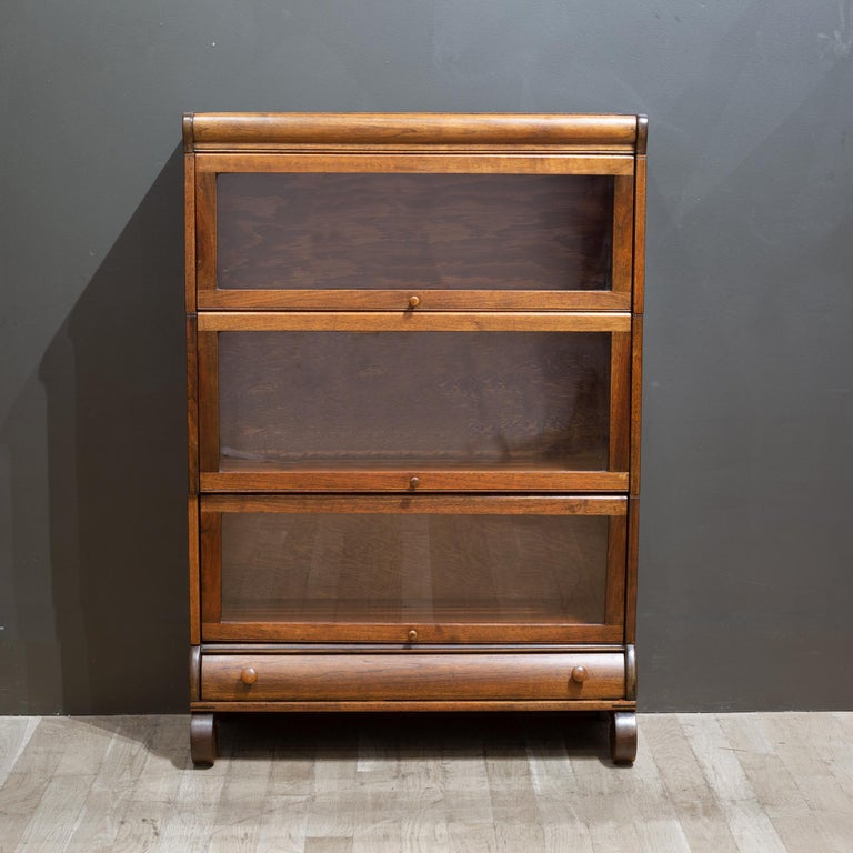 Early 20th C. Lundstrom 3 Stack Lawyer's Bookcase c.1900 at 1stDibs