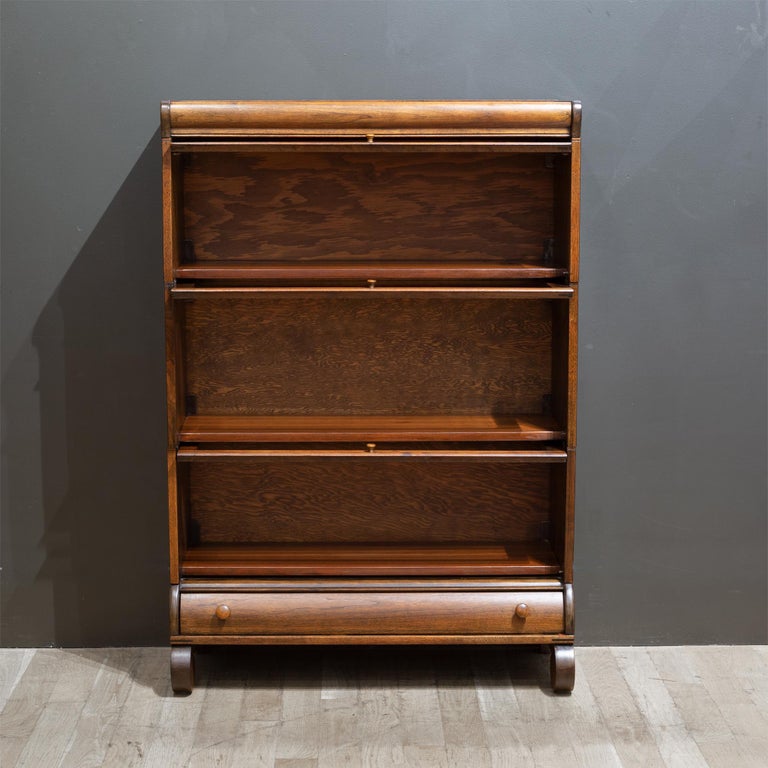 Early 20th C. Lundstrom 3 Stack Lawyer's Bookcase c.1900 at 1stDibs