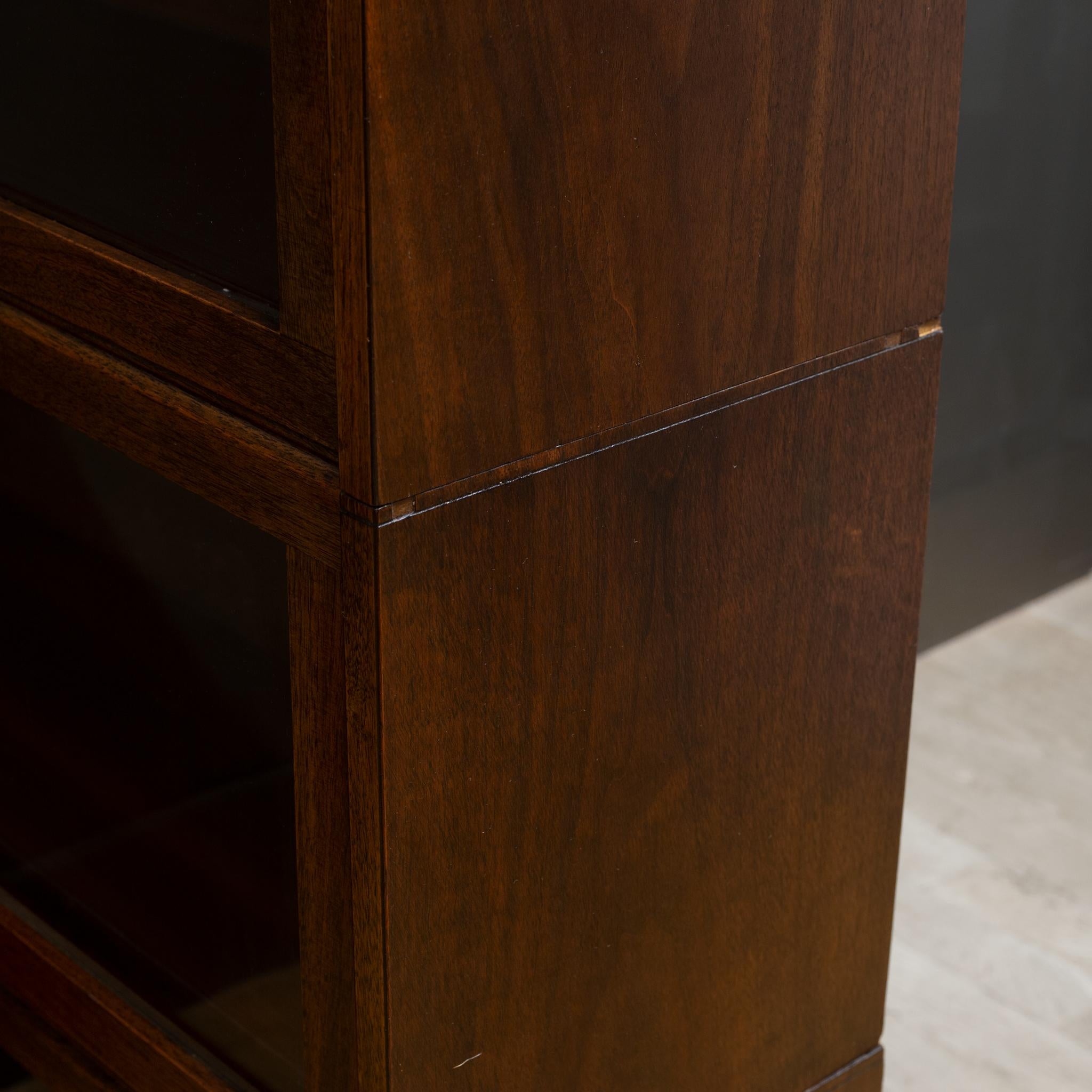 Early 20th C. Lundstrom 3 Stack Lawyer's Bookcase c.1900 1