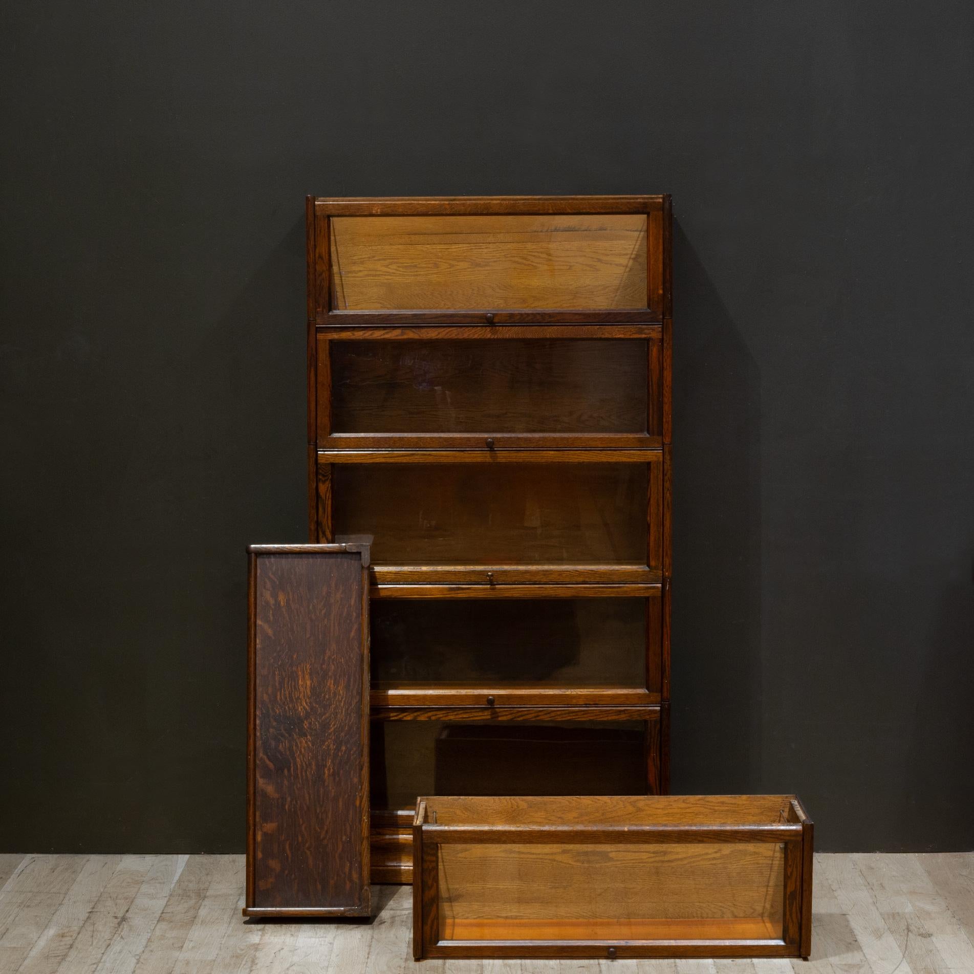 Early 20th C. Lundstrom 6 Stack Lawyer's Bookcase c.1890-1900 5