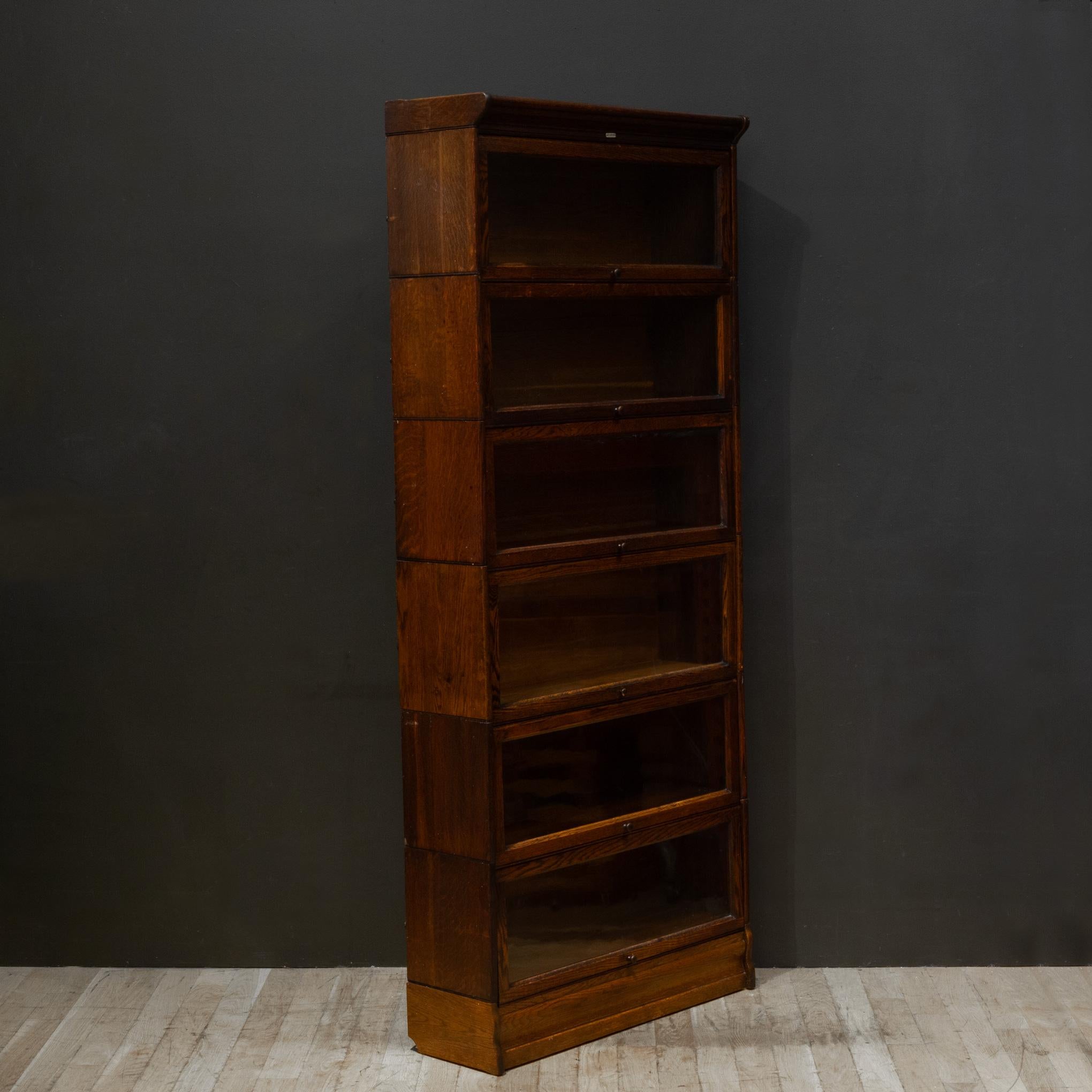 Early 20th C. Lundstrom 6 Stack Lawyer's Bookcase c.1890-1900 In Good Condition In San Francisco, CA