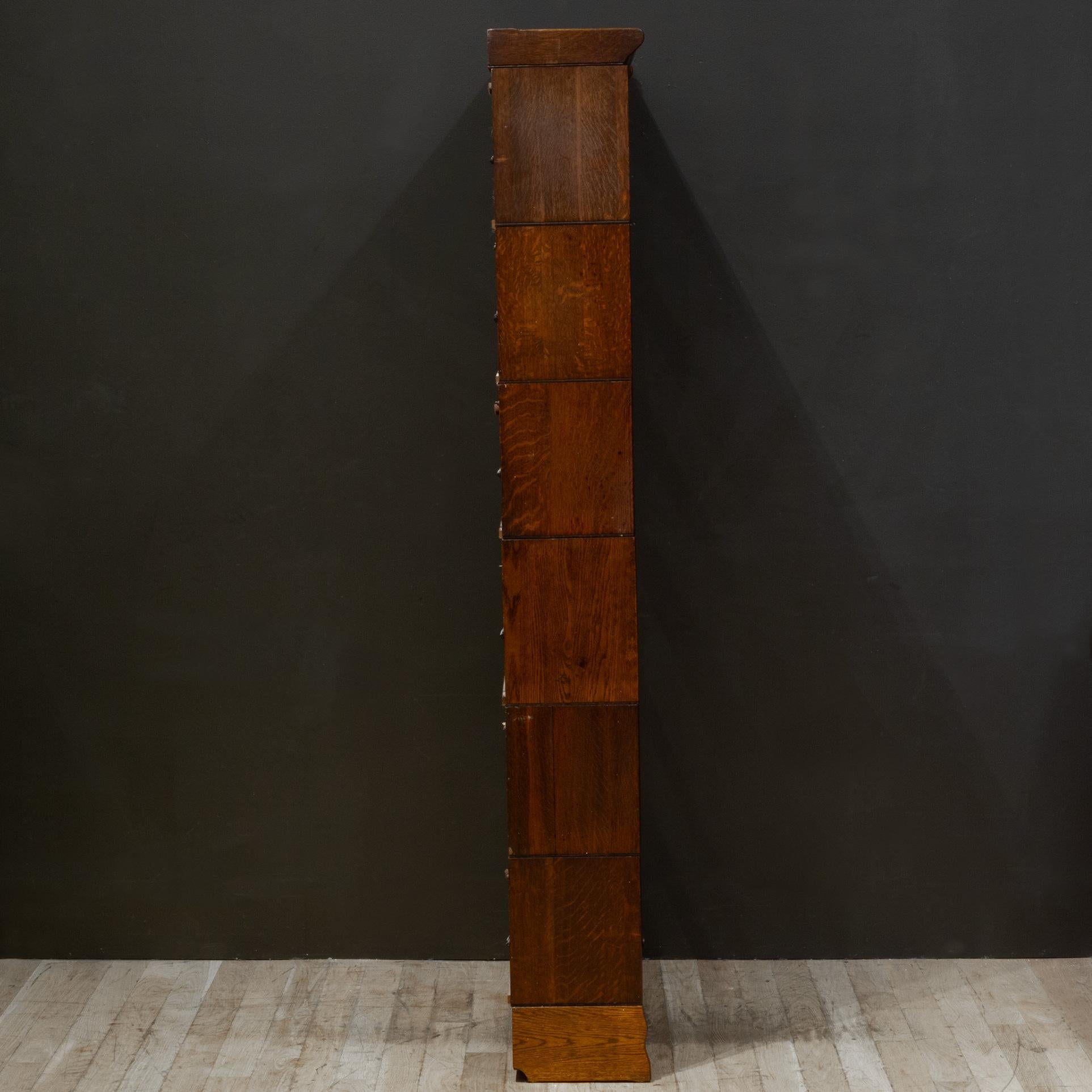 20th Century Early 20th C. Lundstrom 6 Stack Lawyer's Bookcase c.1890-1900