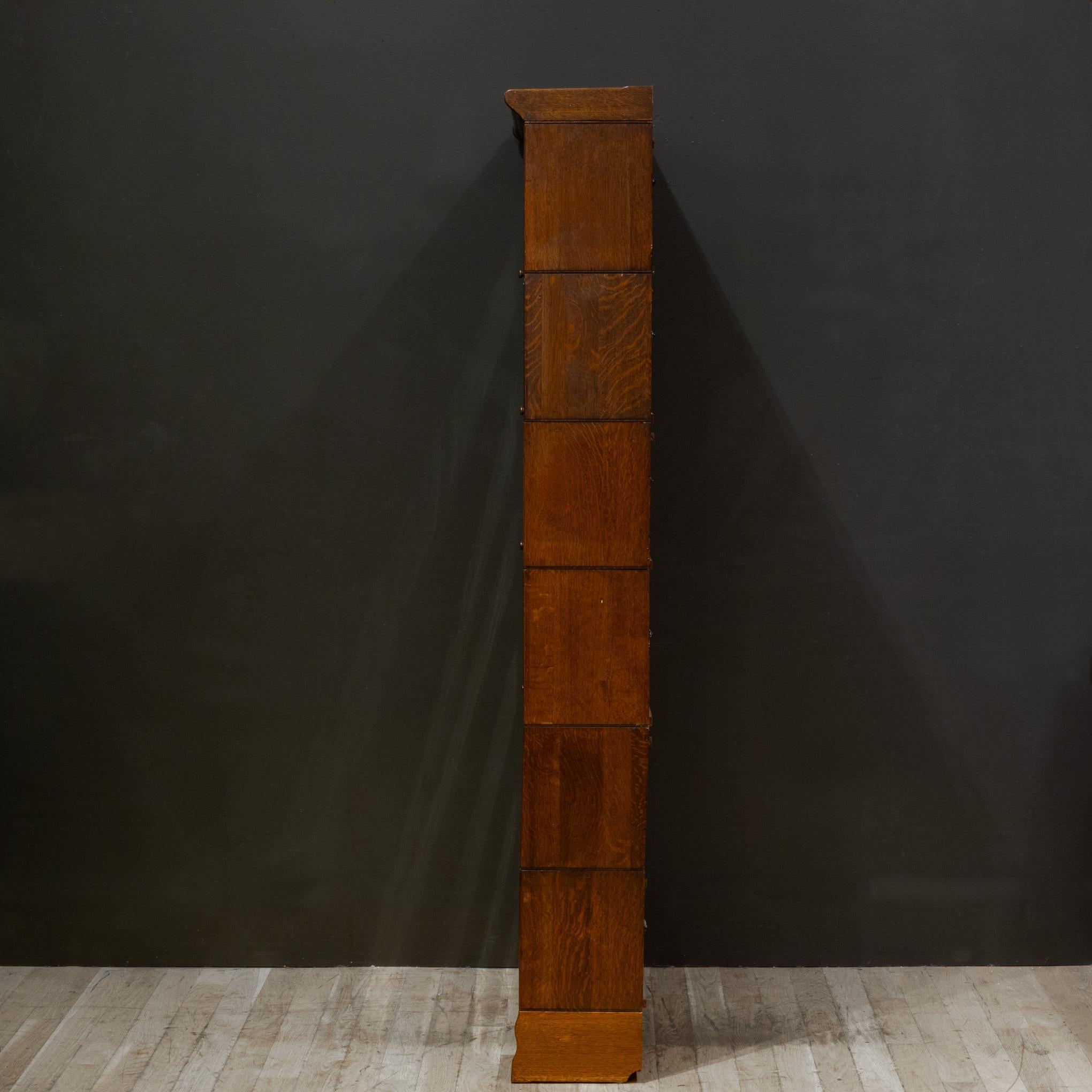 Glass Early 20th C. Lundstrom 6 Stack Lawyer's Bookcase c.1890-1900