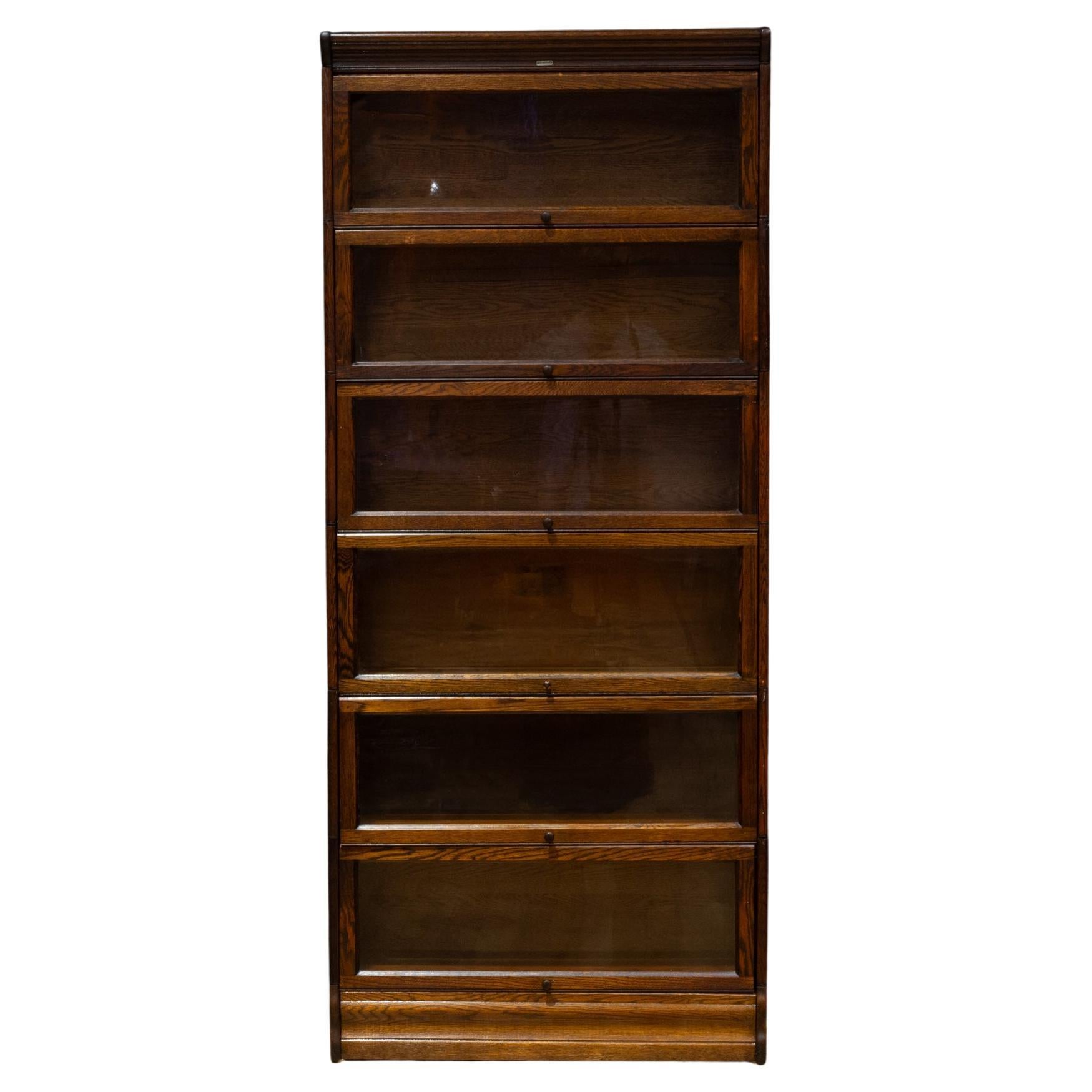 Early 20th C. Lundstrom 6 Stack Lawyer's Bookcase c.1890-1900
