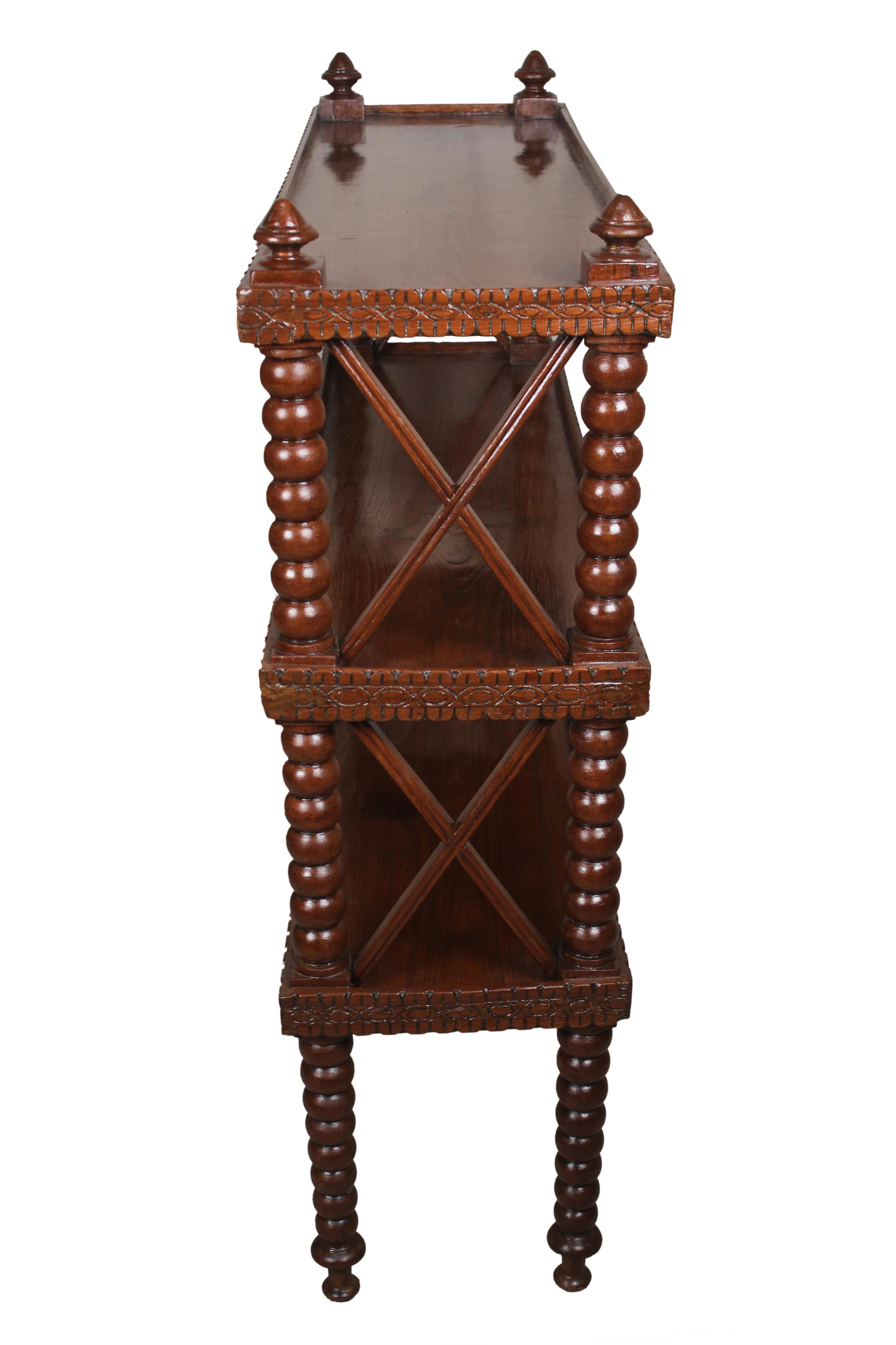 spindle leg bookshelf