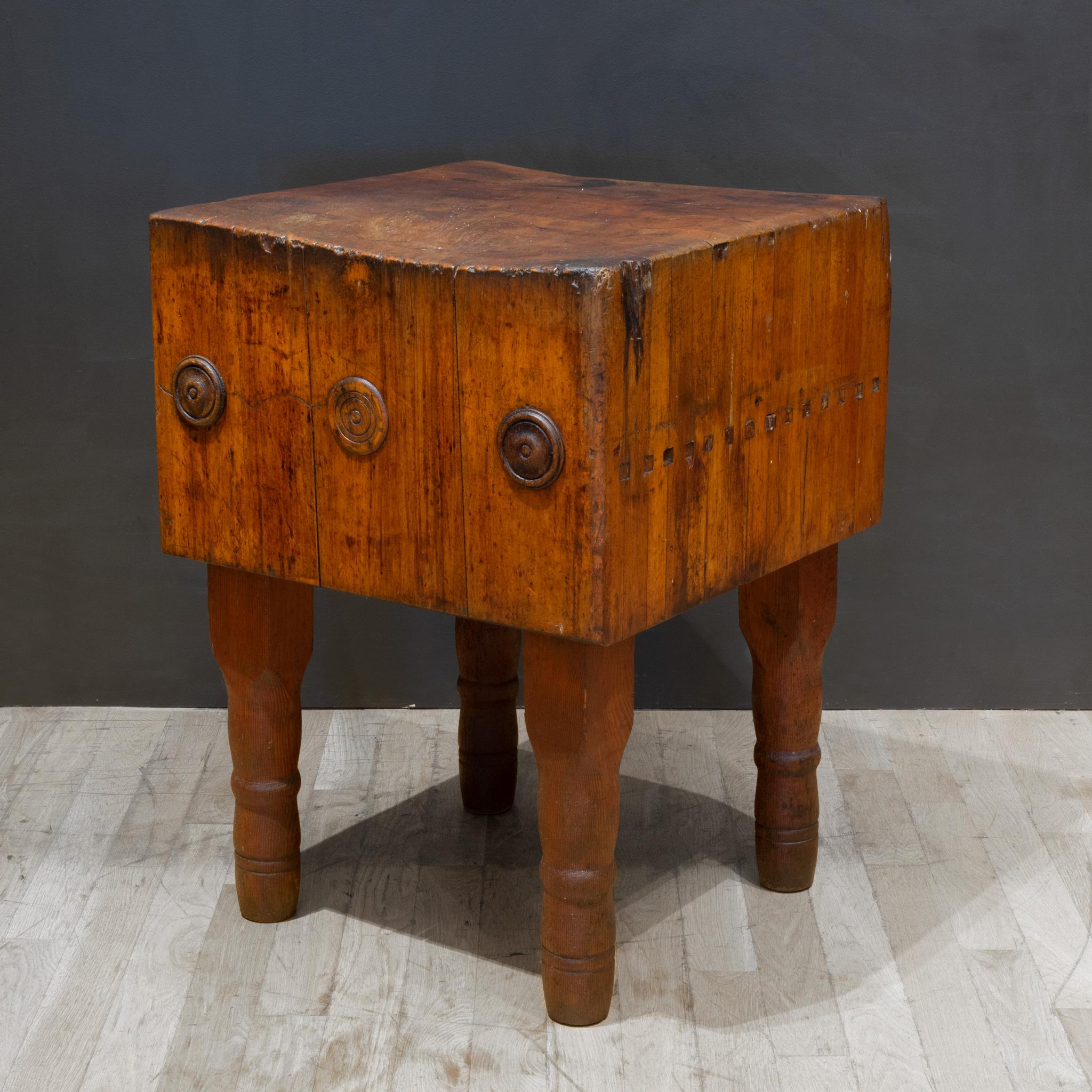 Early 20th c. Maple Block Co. Butcher Block c.1930 For Sale 1