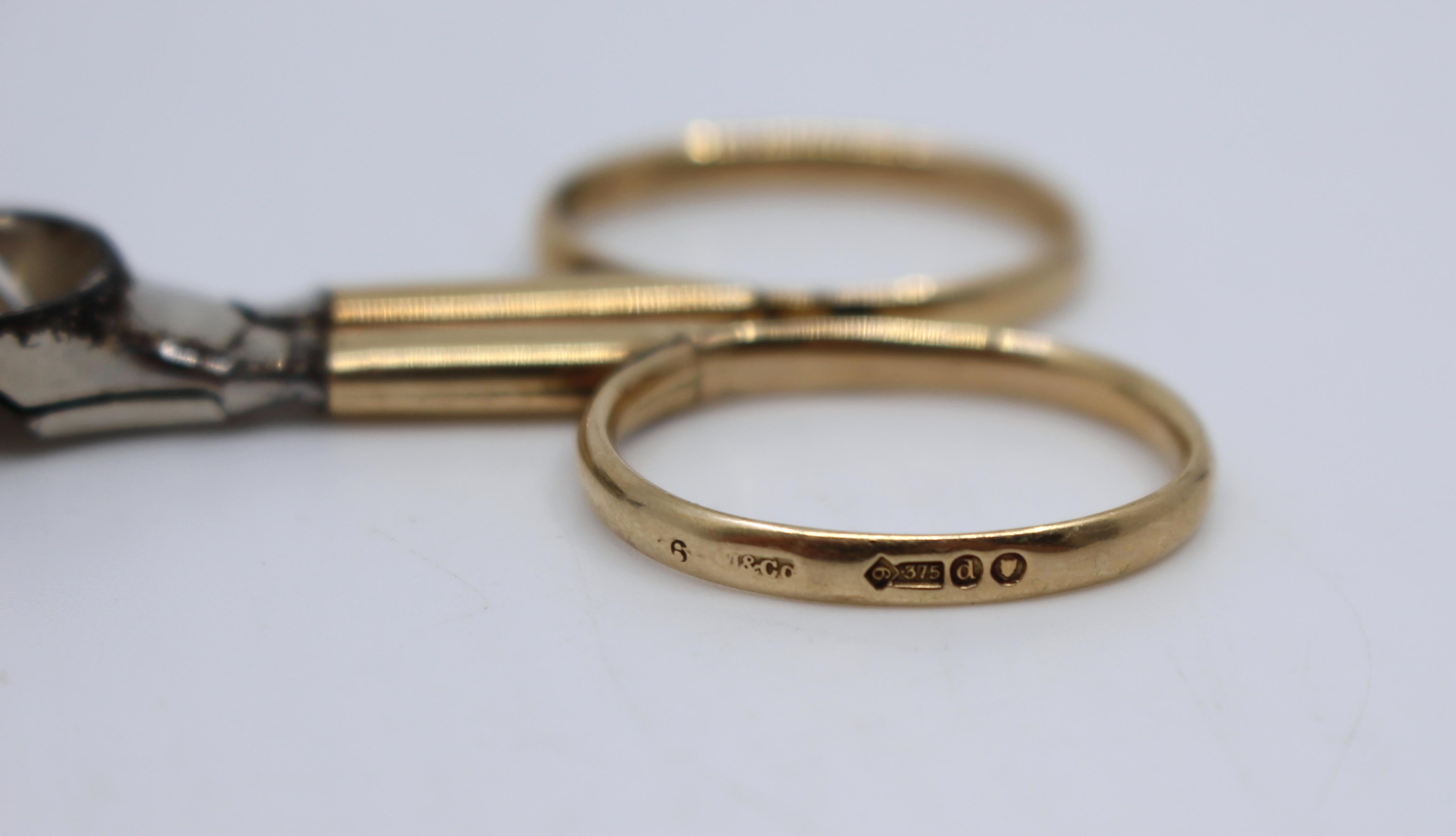 Early 20th C. Maple & Co Gold & Steel Cigar Scissors In Good Condition For Sale In Worcester, GB