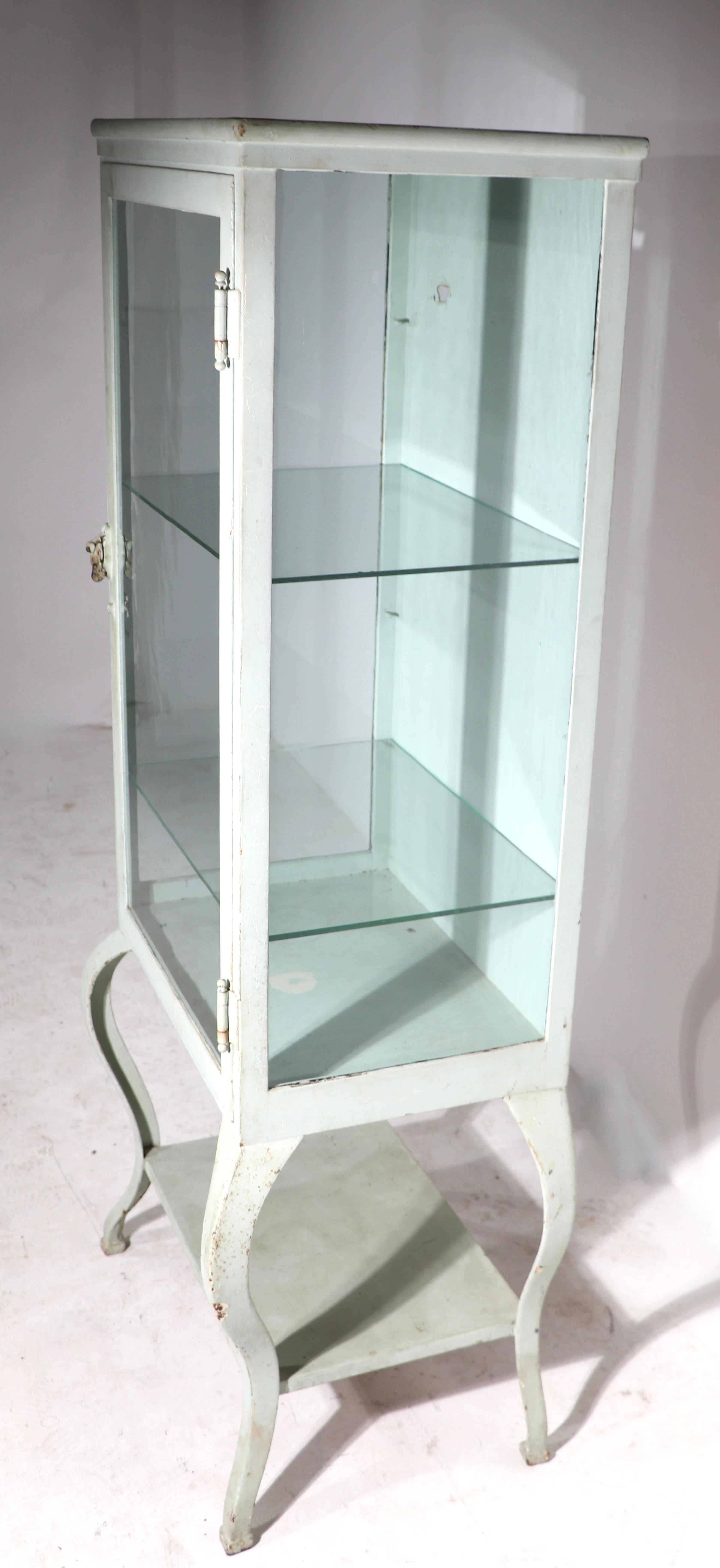 Glass Early 20th C Medical Cabinet Vitrine Display Case