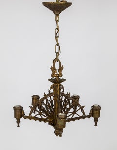 Early 20th Century Metalwork Radial Webs Chandelier