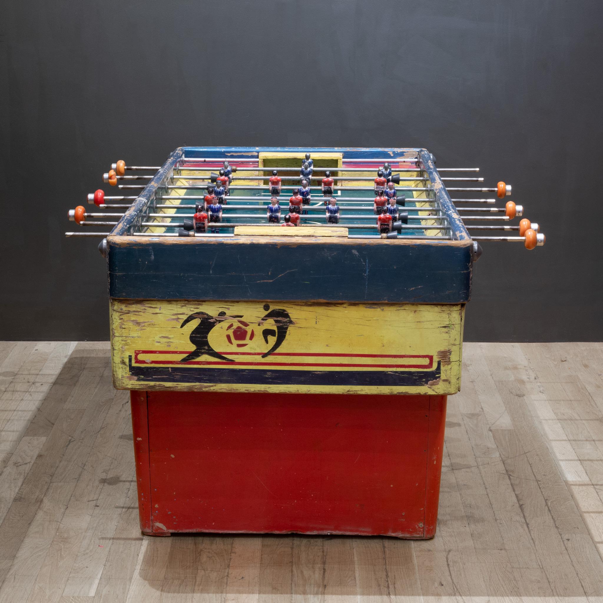 Early 20th Century Mexican Foosball Table with Metal Players, circa 1940 3