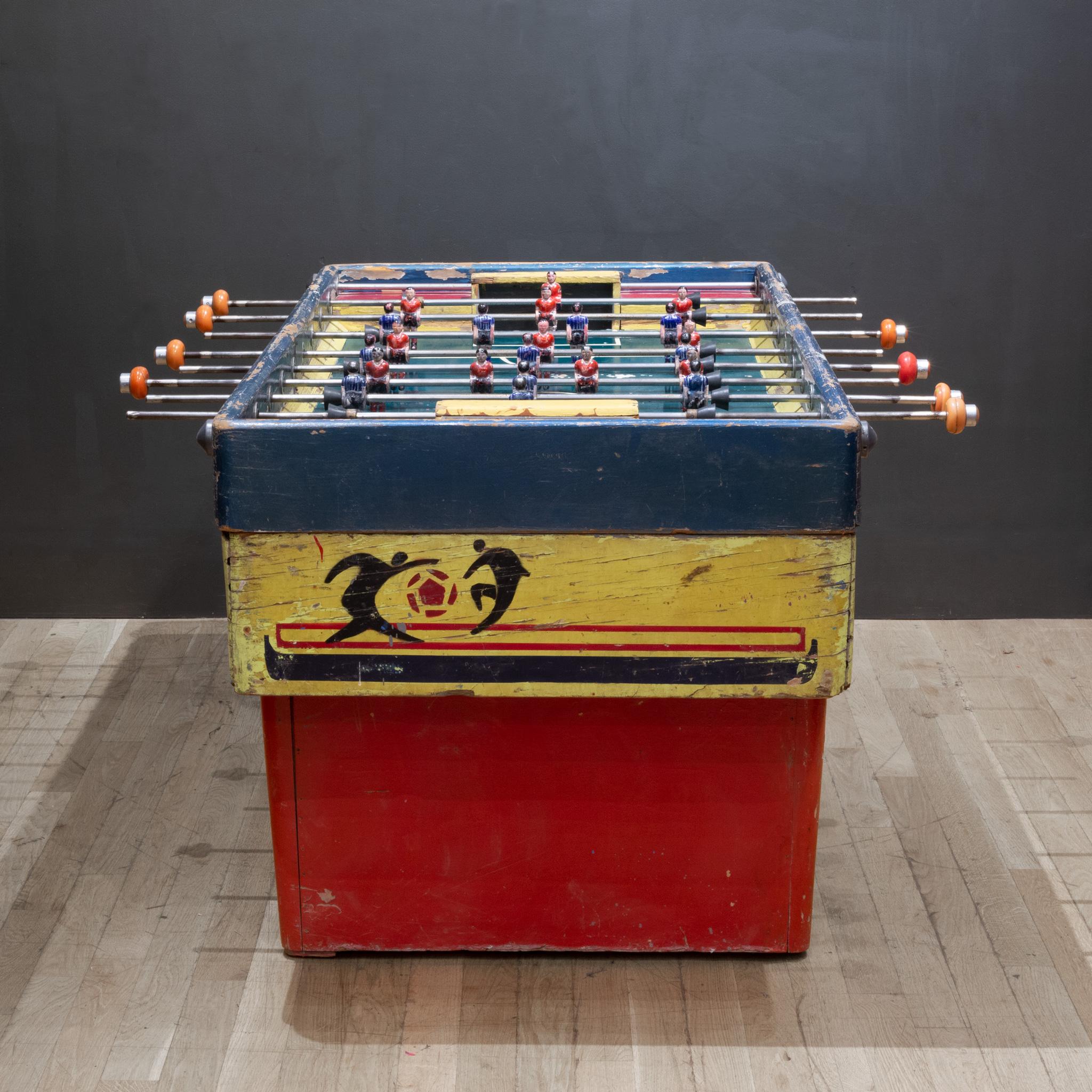 Early 20th Century Mexican Foosball Table with Metal Players, circa 1940 2