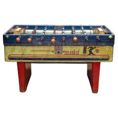 Early 20th Centuery Mexican Foosball Table with Metal Players, citca 1940