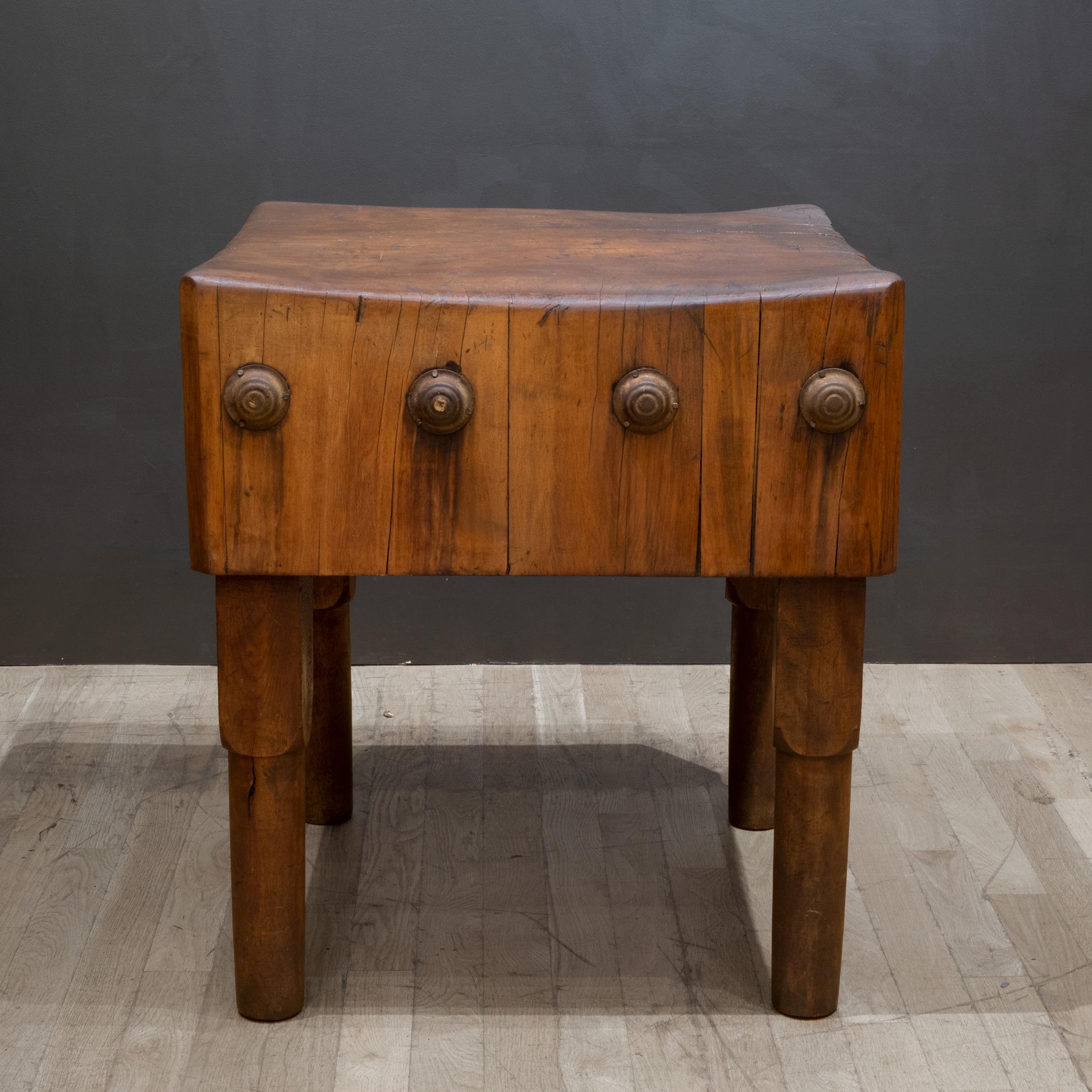 Wood Early 20th C. Michigan Maple Block Co. Butcher Block, circa 1930