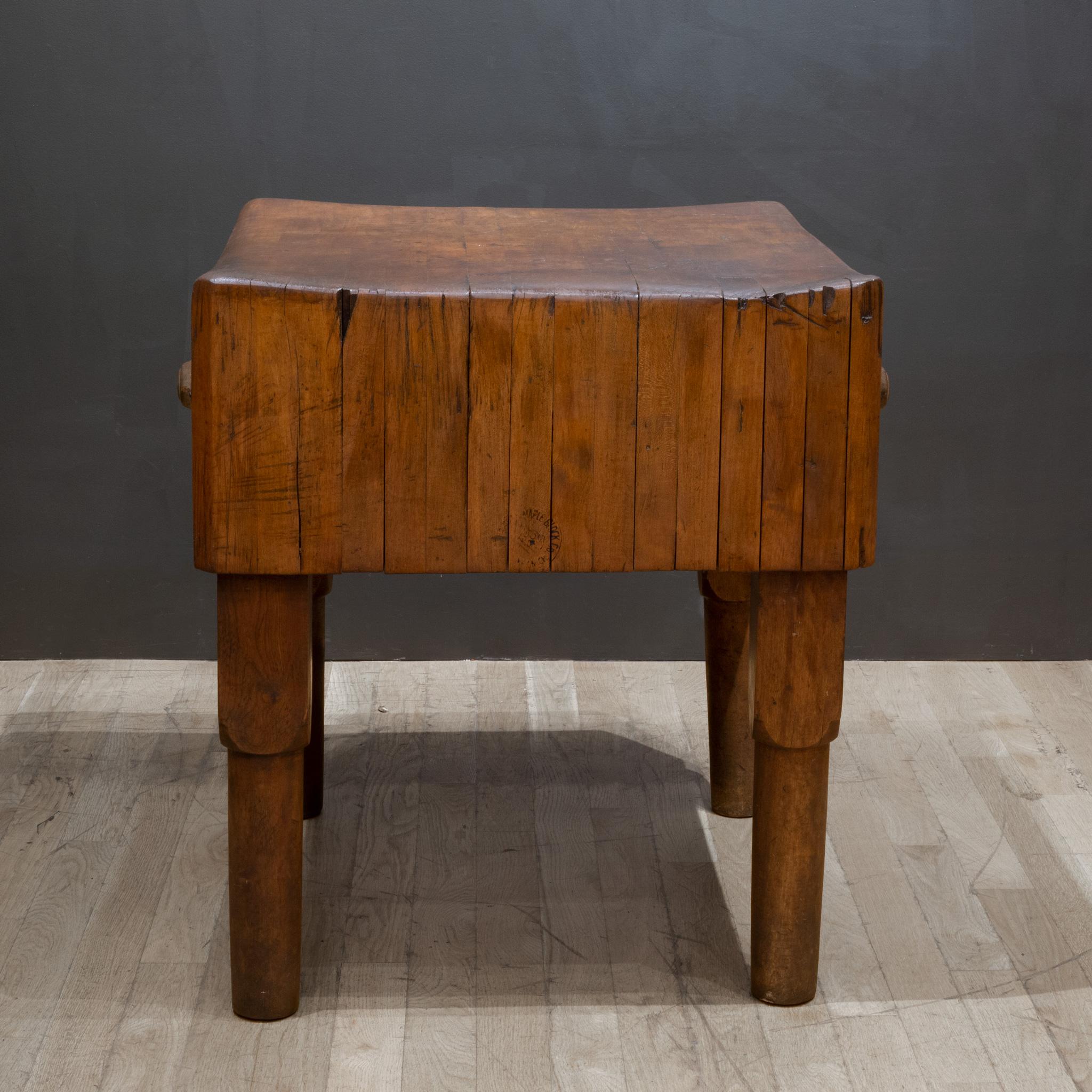 Early 20th C. Michigan Maple Block Co. Butcher Block, circa 1930 1