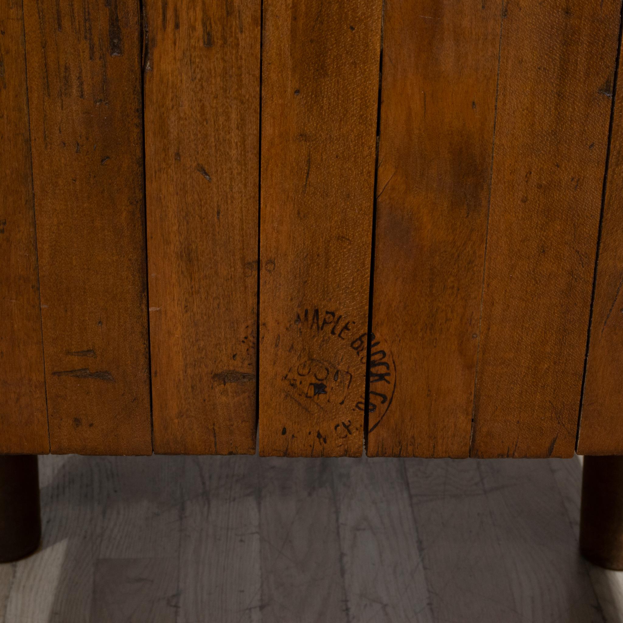 Early 20th C. Michigan Maple Block Co. Butcher Block, circa 1930 2