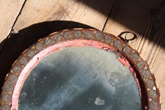 Early 20th C Middle Eastern Curricular Foxed Mirror Persian Kashmiri Moorish