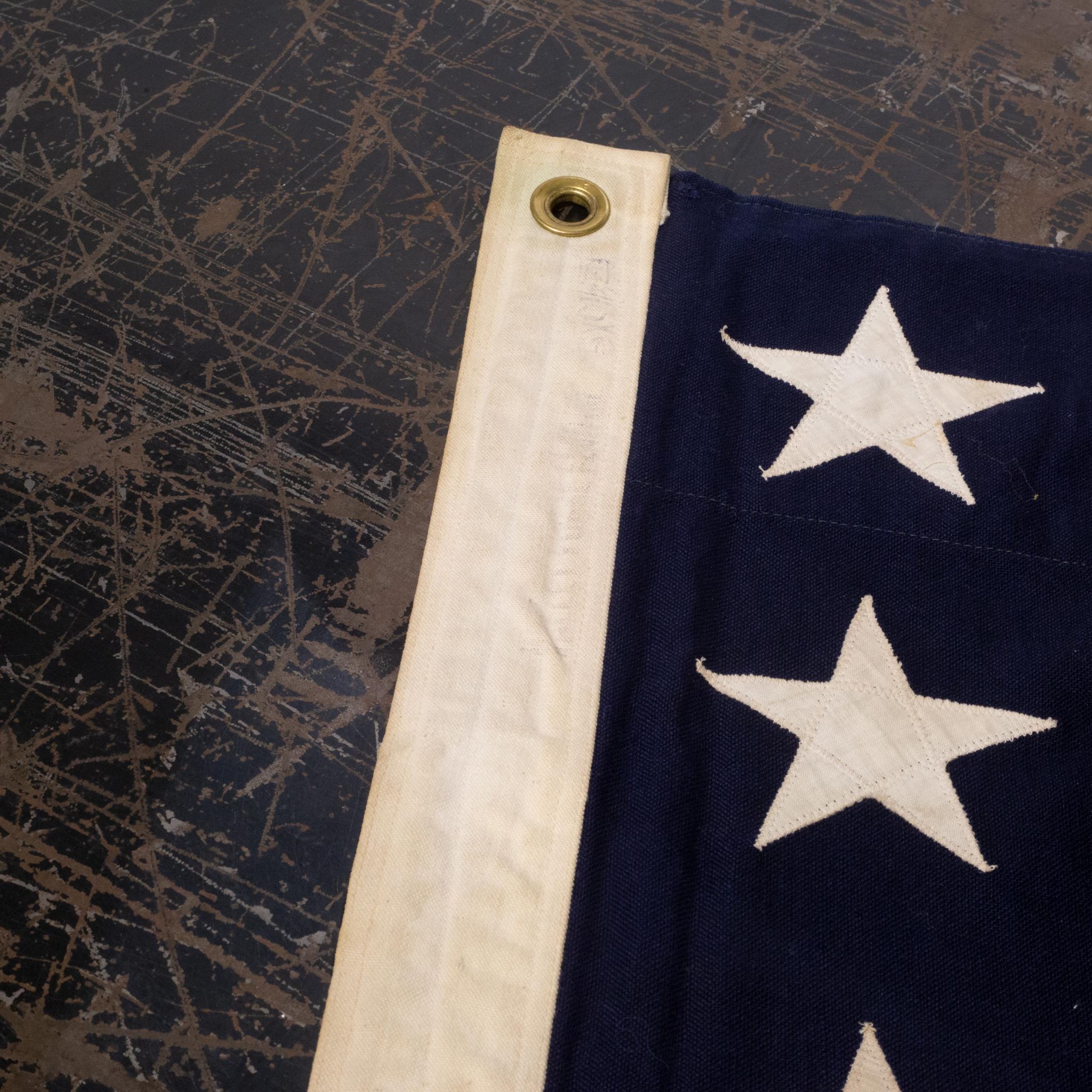 20th Century Early 20th C. Monumental American Flag with 48 Stars, c.1940-1950