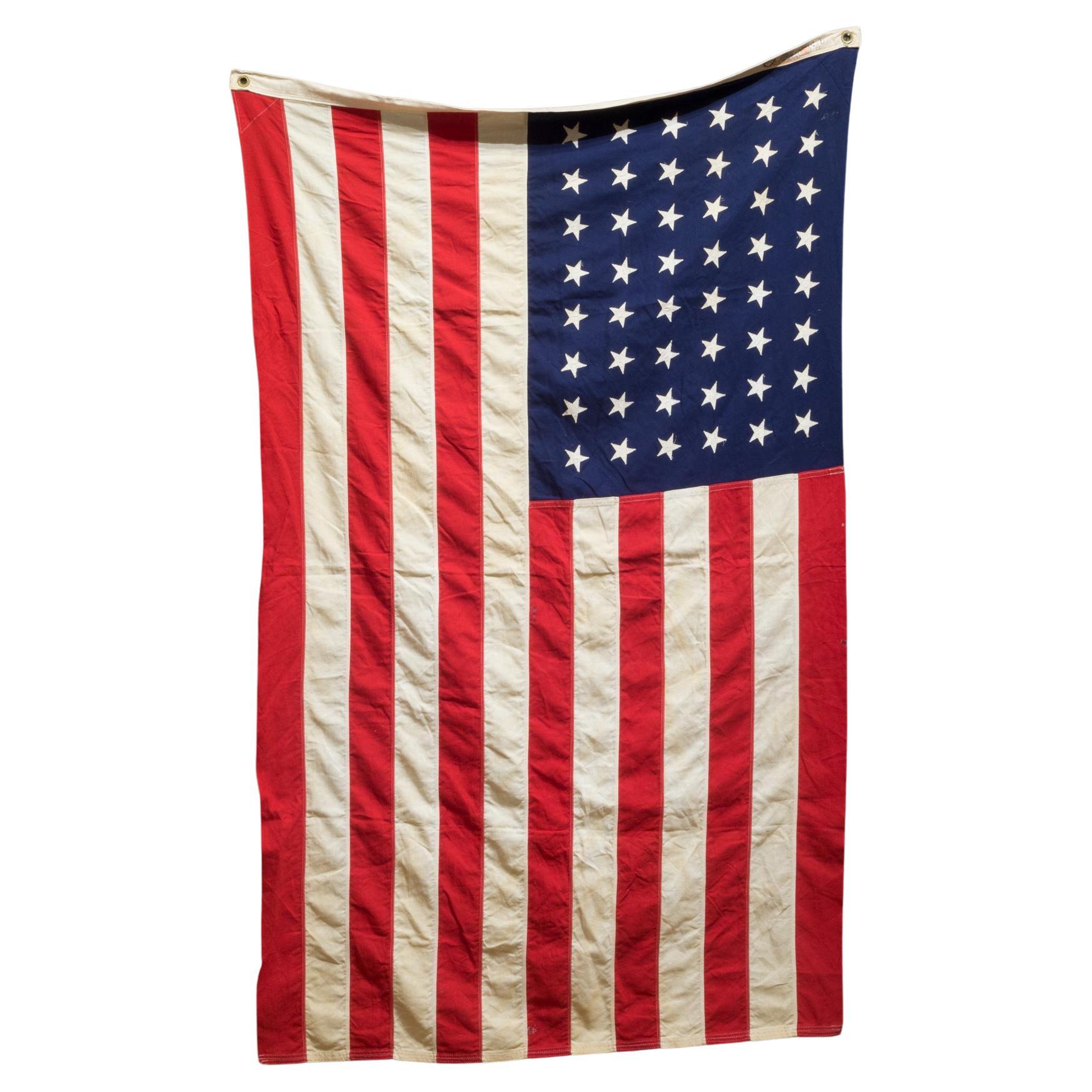Early 20th C. Monumental American Flag with 48 Stars c.1940-1950