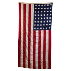 Early 20th C. Monumental American Flag with 48 Stars, C.1940-1950