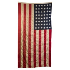 Used Early 20th C. Monumental "Valley Forge" American Flag with 48 Stars, c.1940-1950