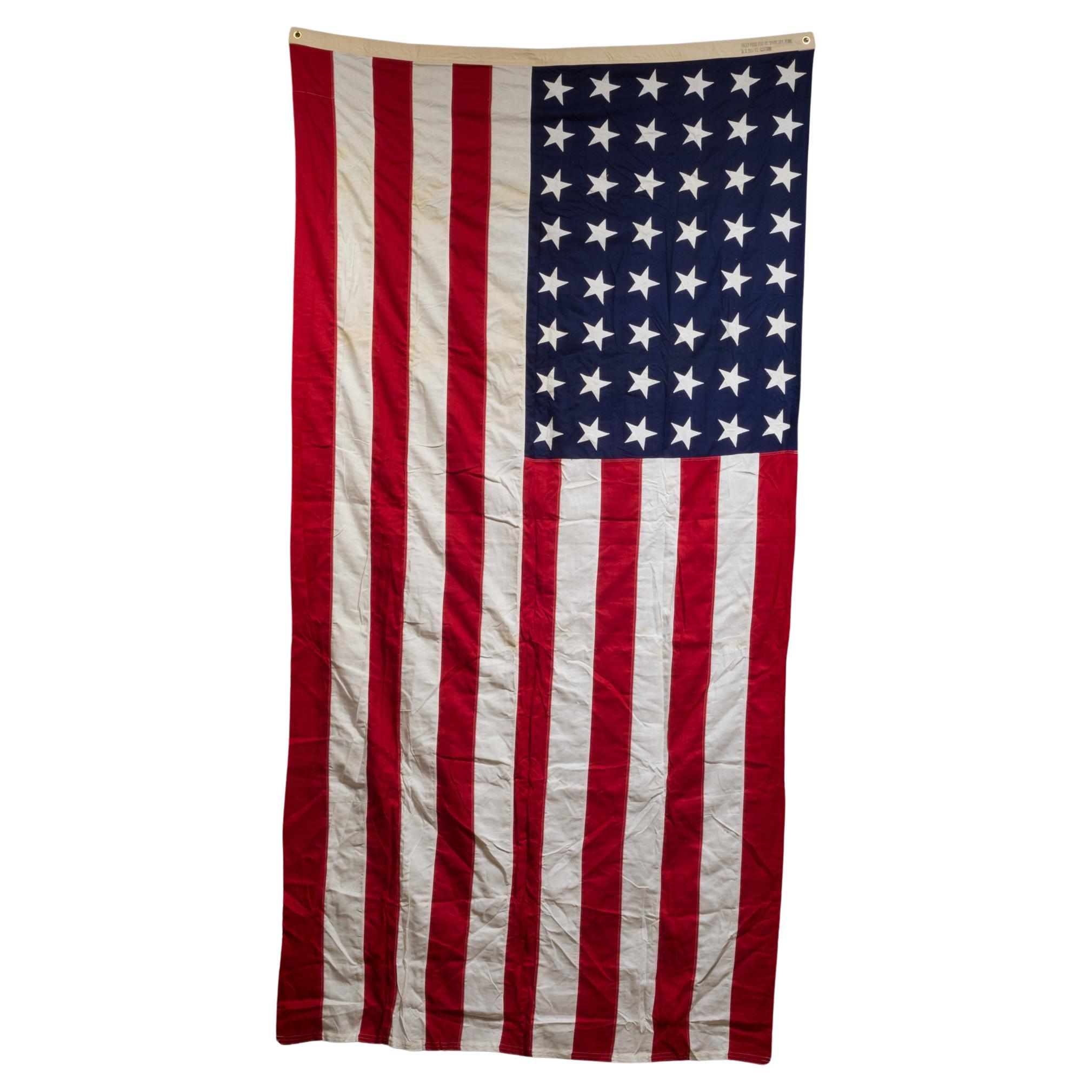 Monumental "Valley Forge" American Flag with 48 Stars, c.1940-1950  (FREE SHIP)