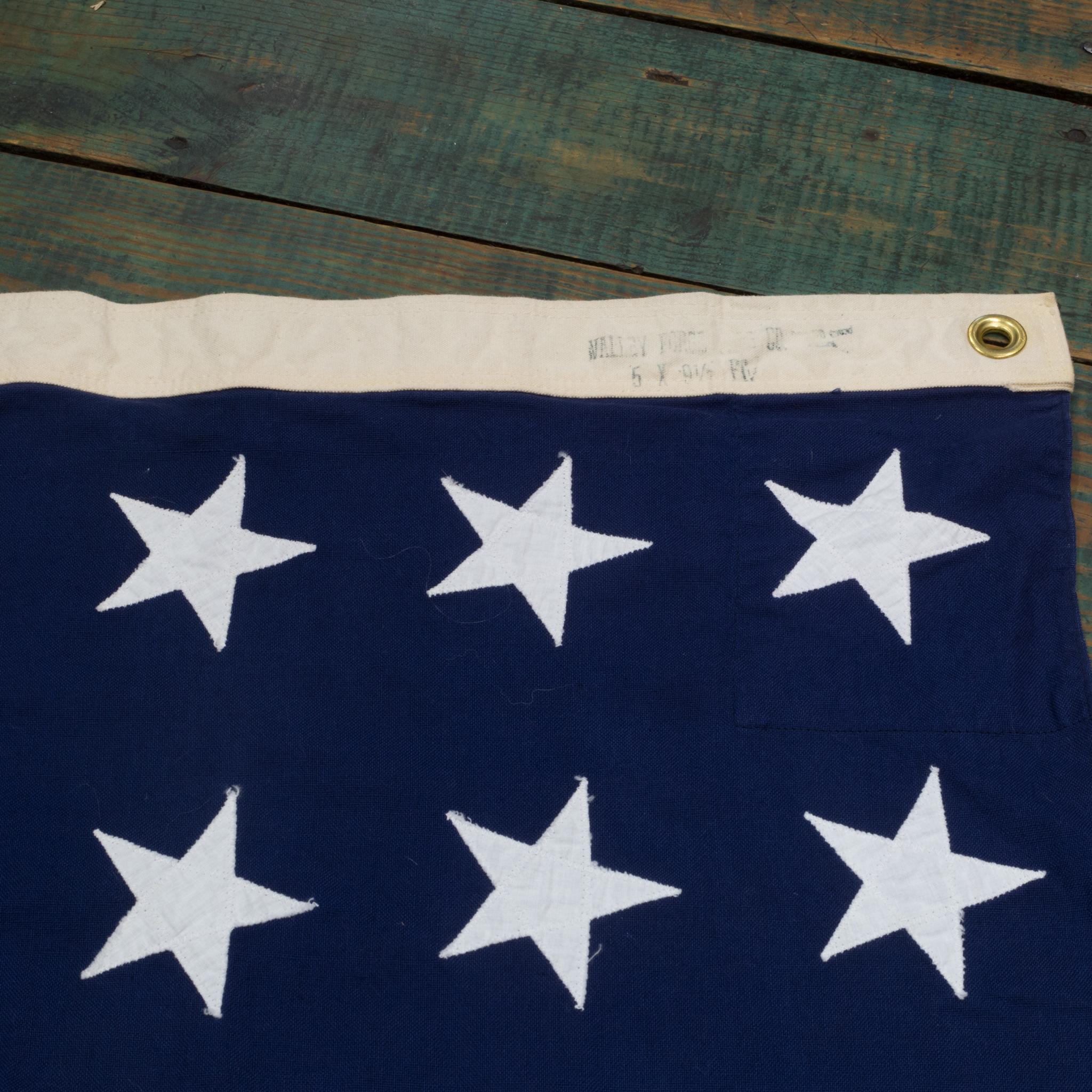 Early 20th c. Monumental American Flag with 48 Stars, c.1940-1950 In Good Condition For Sale In San Francisco, CA