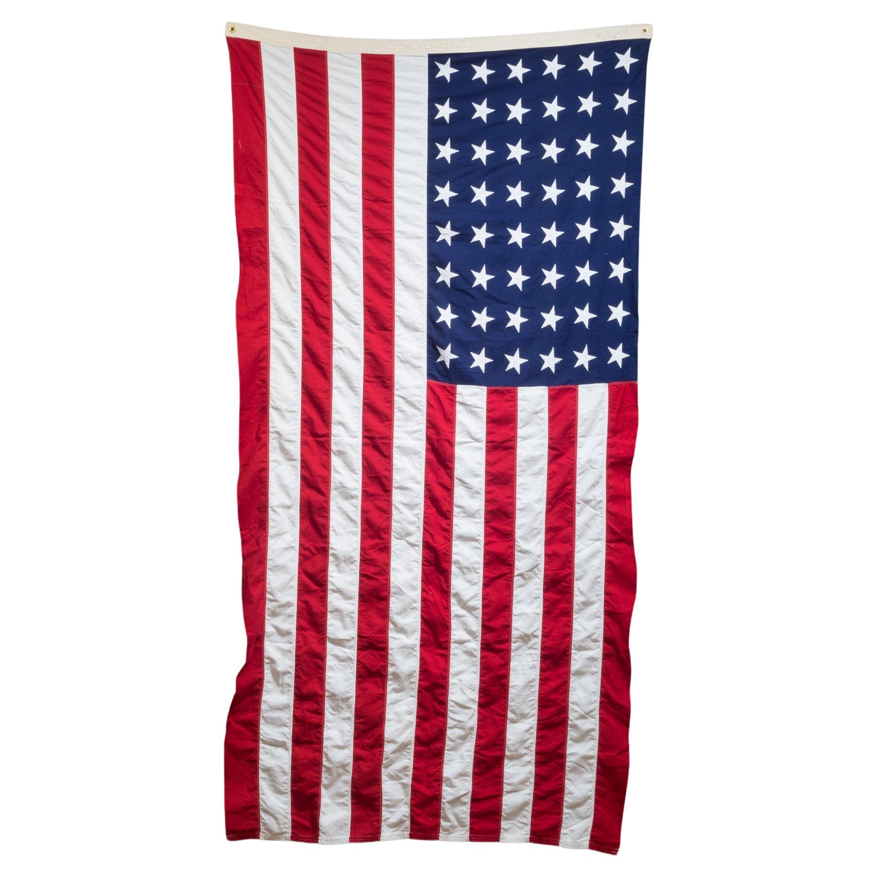 Early 20th c. Monumental American Flag with 48 Stars, c.1940-1950 For Sale