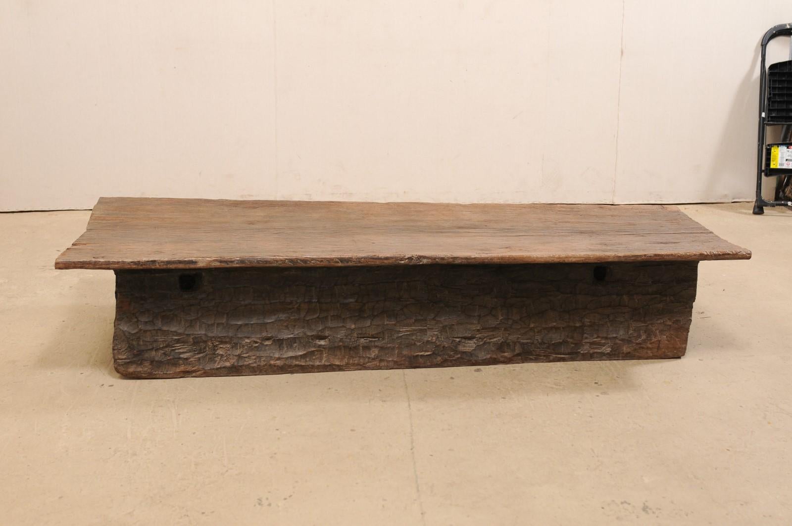 Early 20th Century Naga Carved Wood Daybed- Also makes for a Great Coffee Table 5