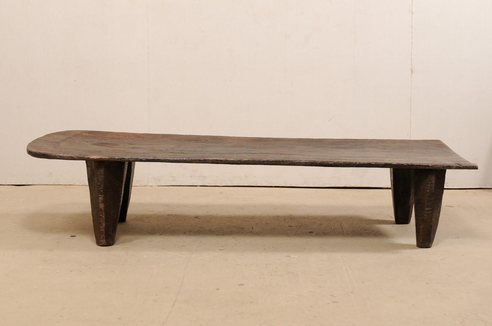 Early 20th Century Naga Carved Wood Daybed or Bench or a Unique Coffee Table 3