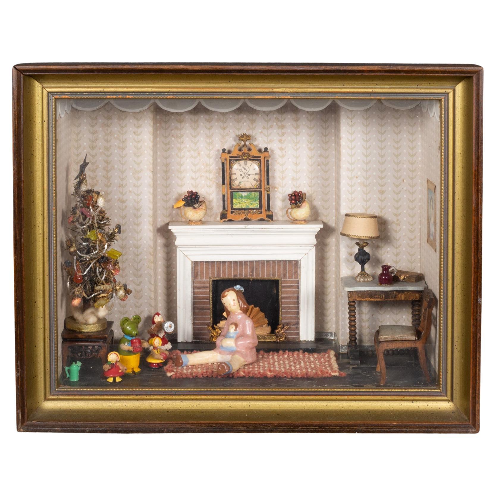 Narcissa Ward Miniature "Christmas Morning" Diorama c.1933-1942 (FREE SHIPPING) For Sale