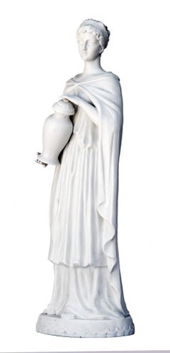 Early 20th C Neoclassical Bisque Roman/Greek Figurine