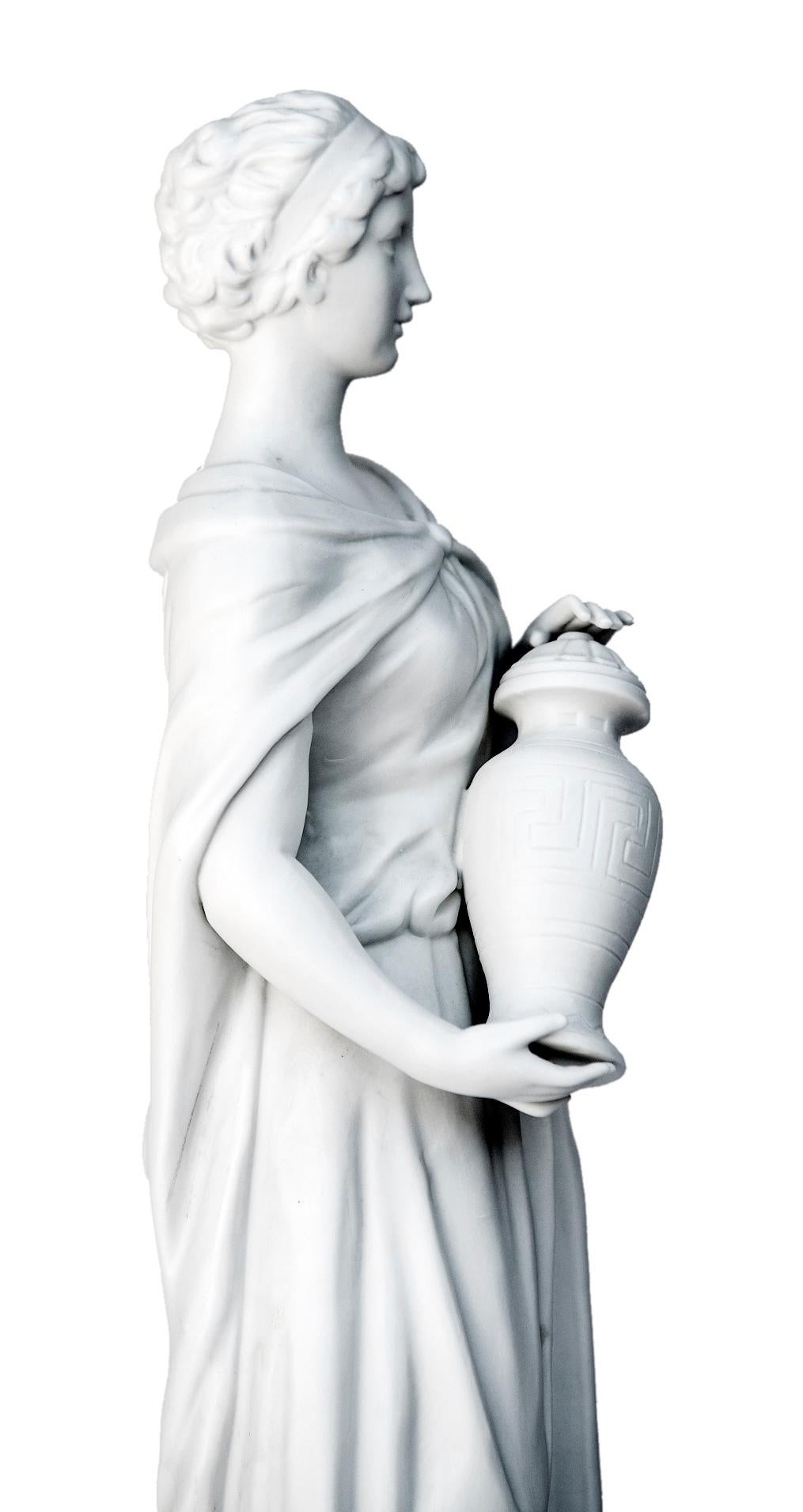 20ième siècle Early 20th C Neoclassical Bisque Roman/Greek Figurine en vente