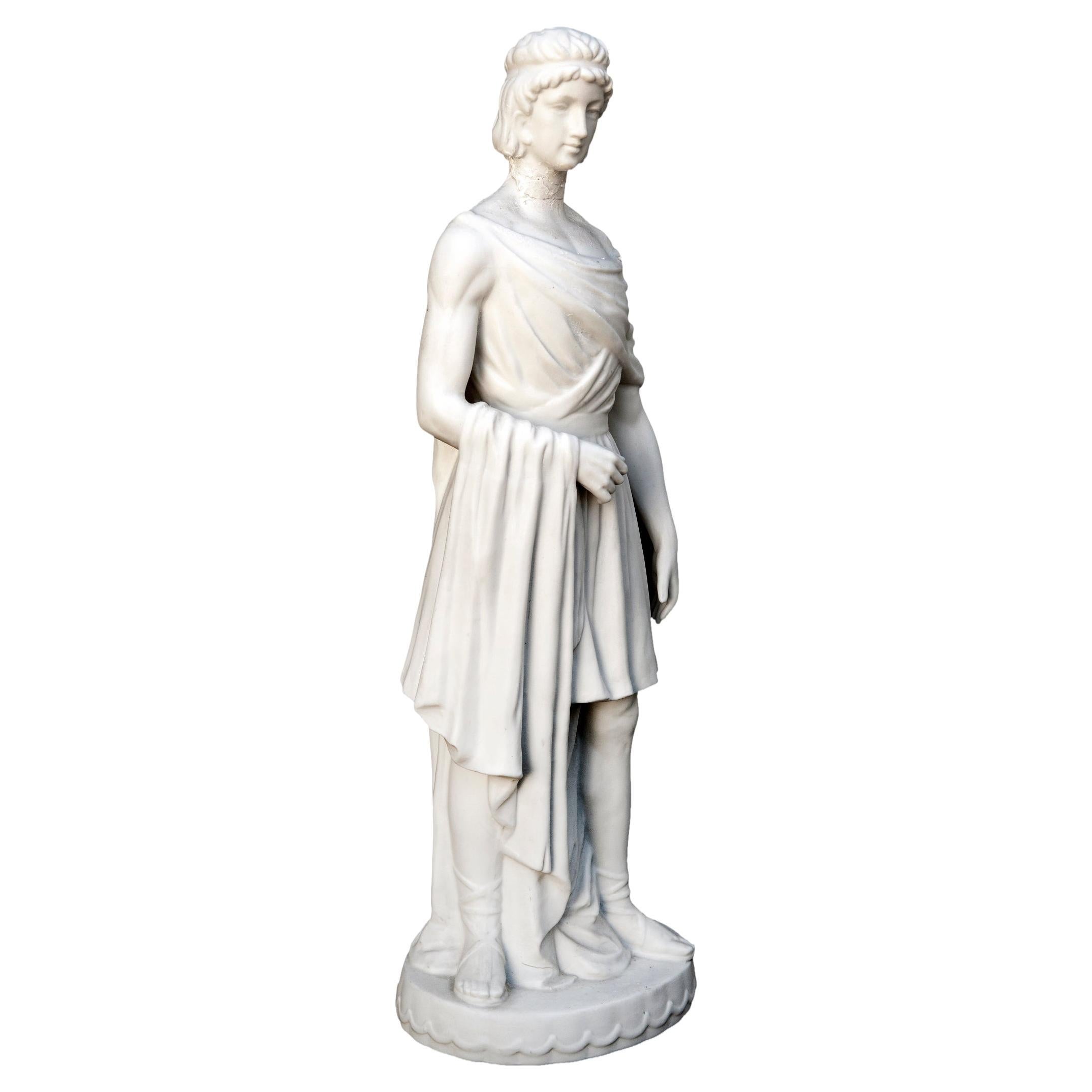 Frühes 20. Jh. Neoklassische Bisquit-Figur römisch/griechisch