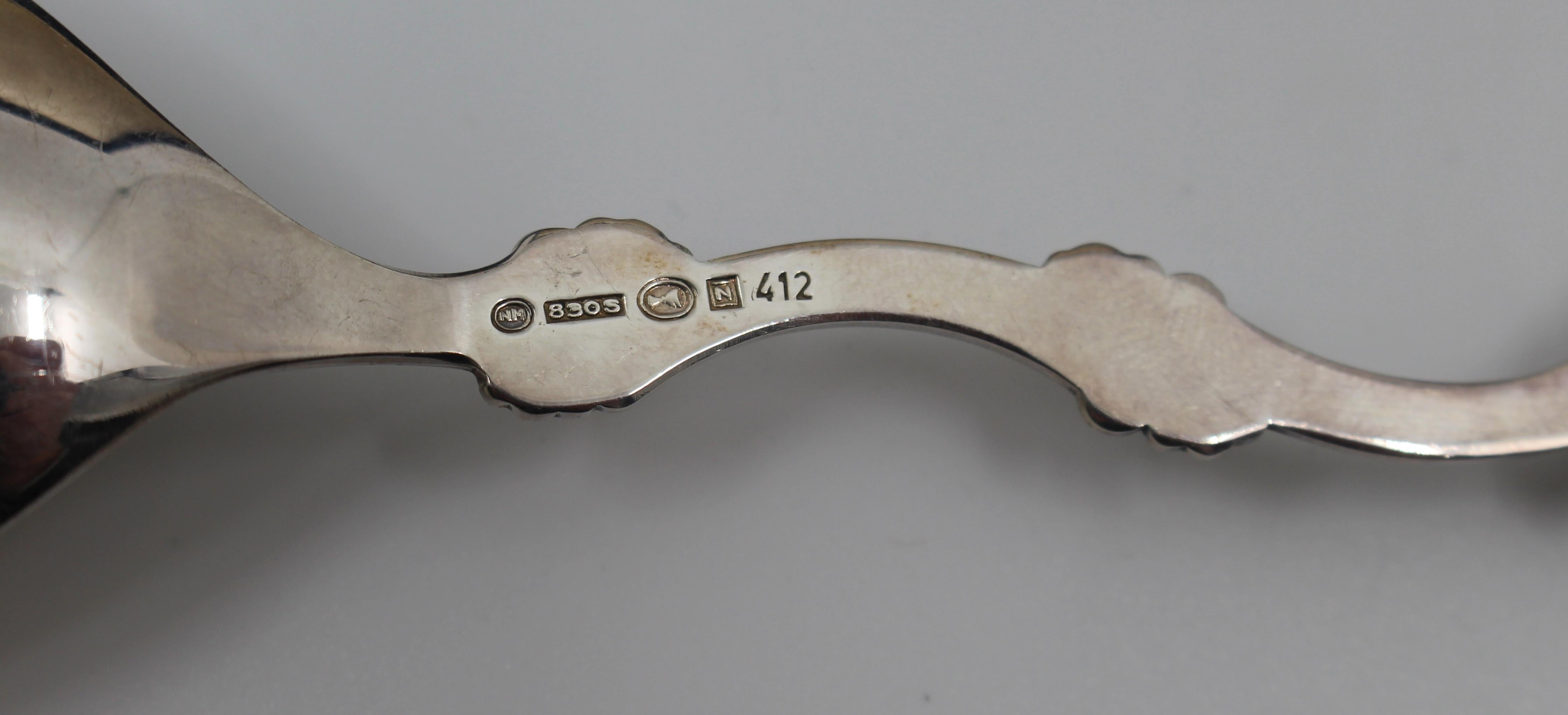 Early 20th c. Norwegian Silver Spoons by Thorvald Marthinsen Sølvvarefabrik For Sale 4
