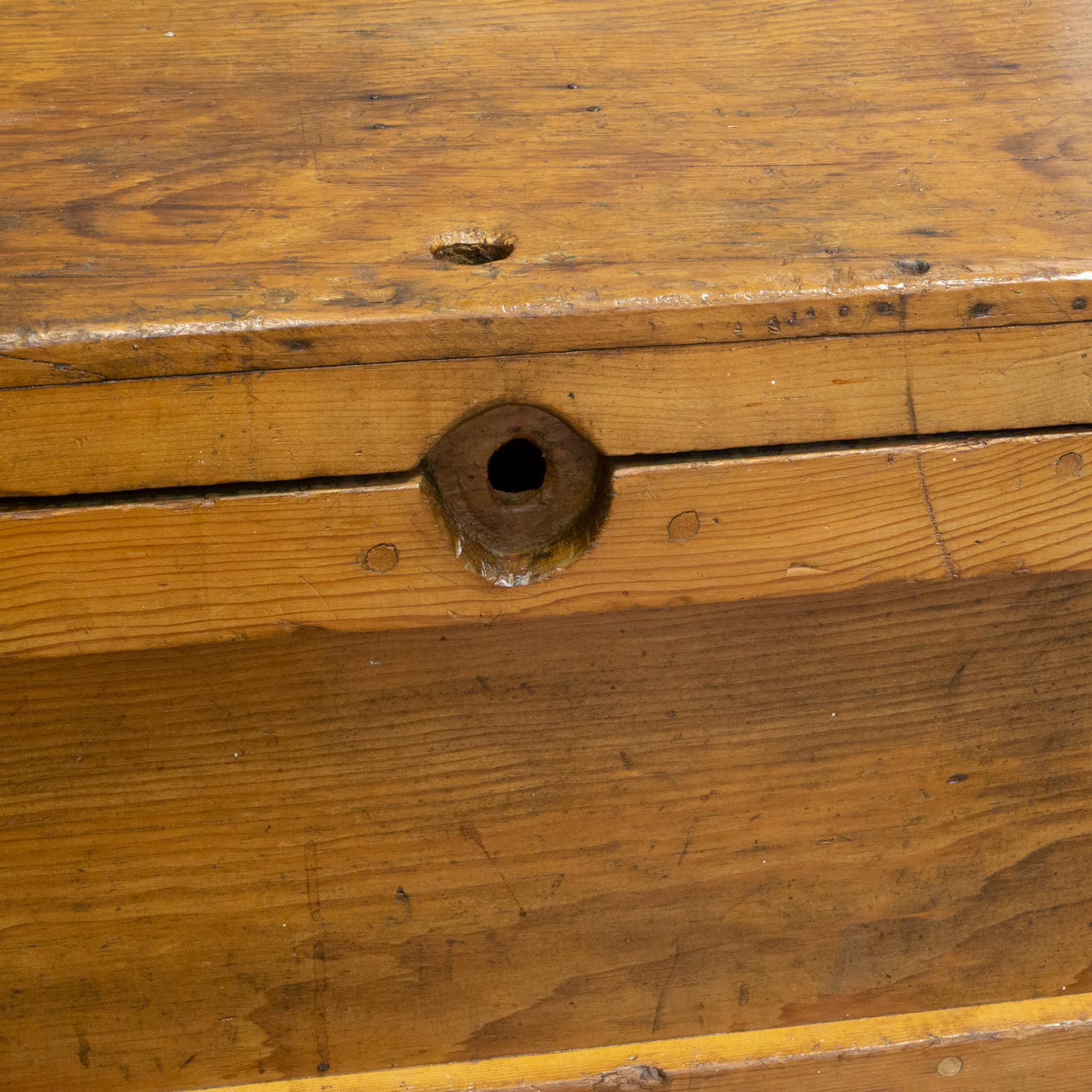 Early 20th C Oak Chest with Brass Corners, c.1940 3