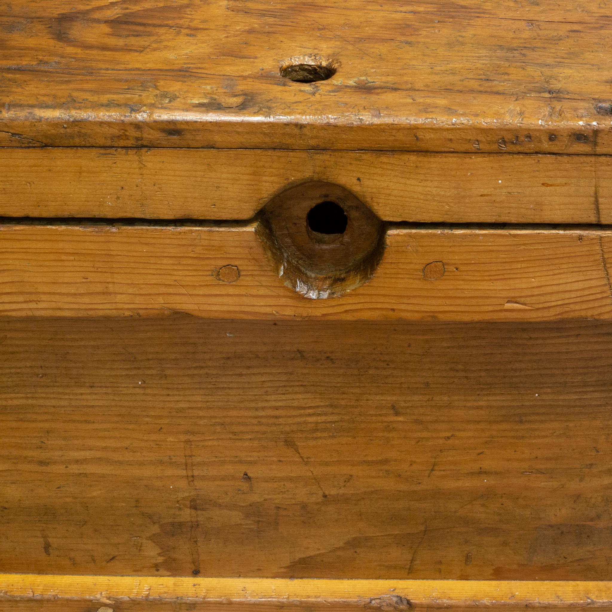 Early 20th C Oak Chest with Brass Corners, c.1940 4