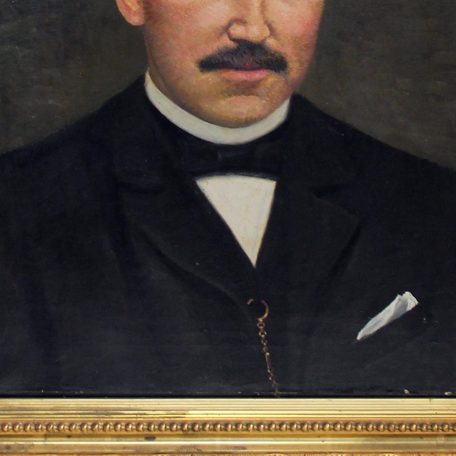 Peint à la main Portrait au début du 20e siècle par le peintre néerlandais W.N. Hendrikse en vente