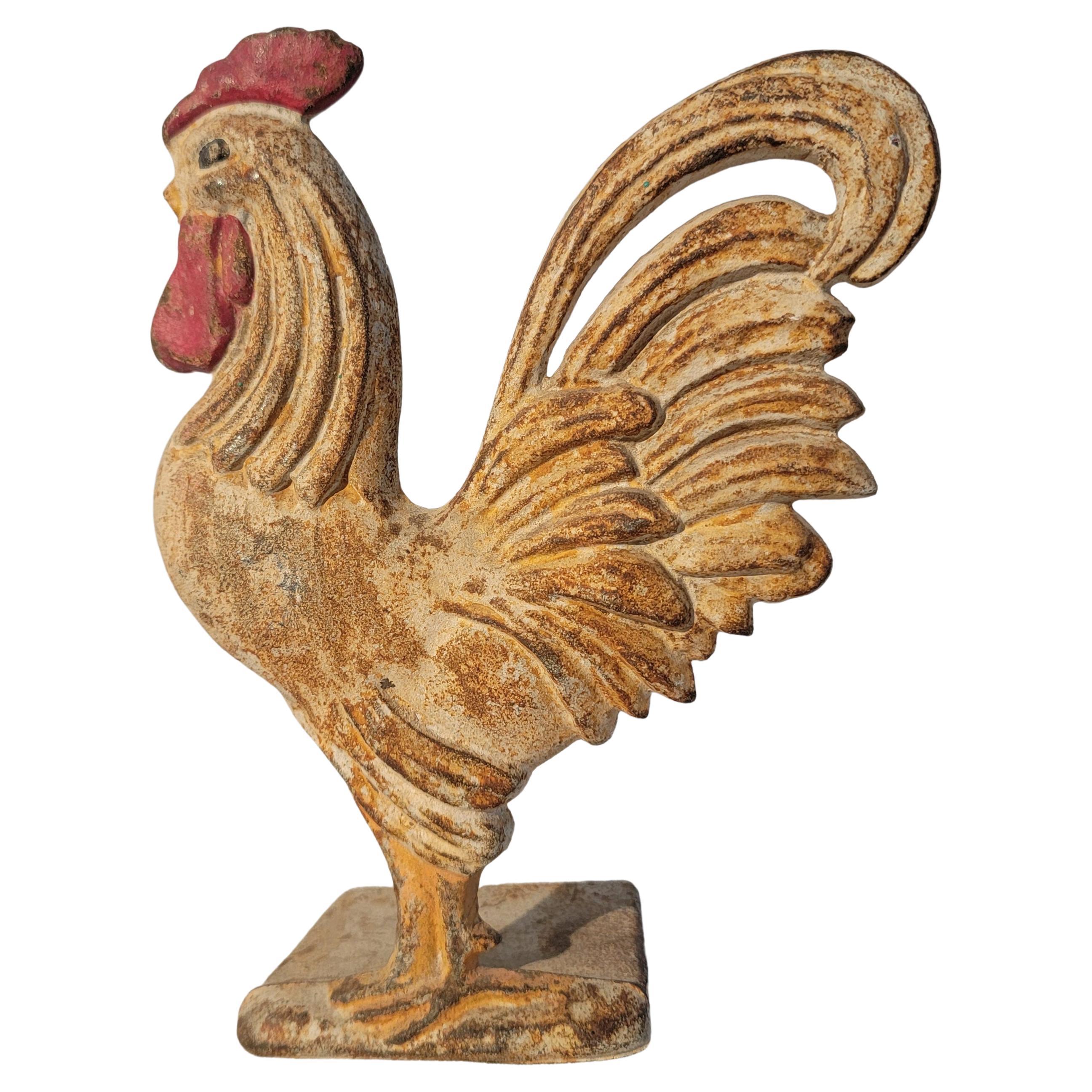 Rustic Brown Cast Iron Rooster Doorknocker 7 1/4"wide by 7 3/4" TALL 01629 