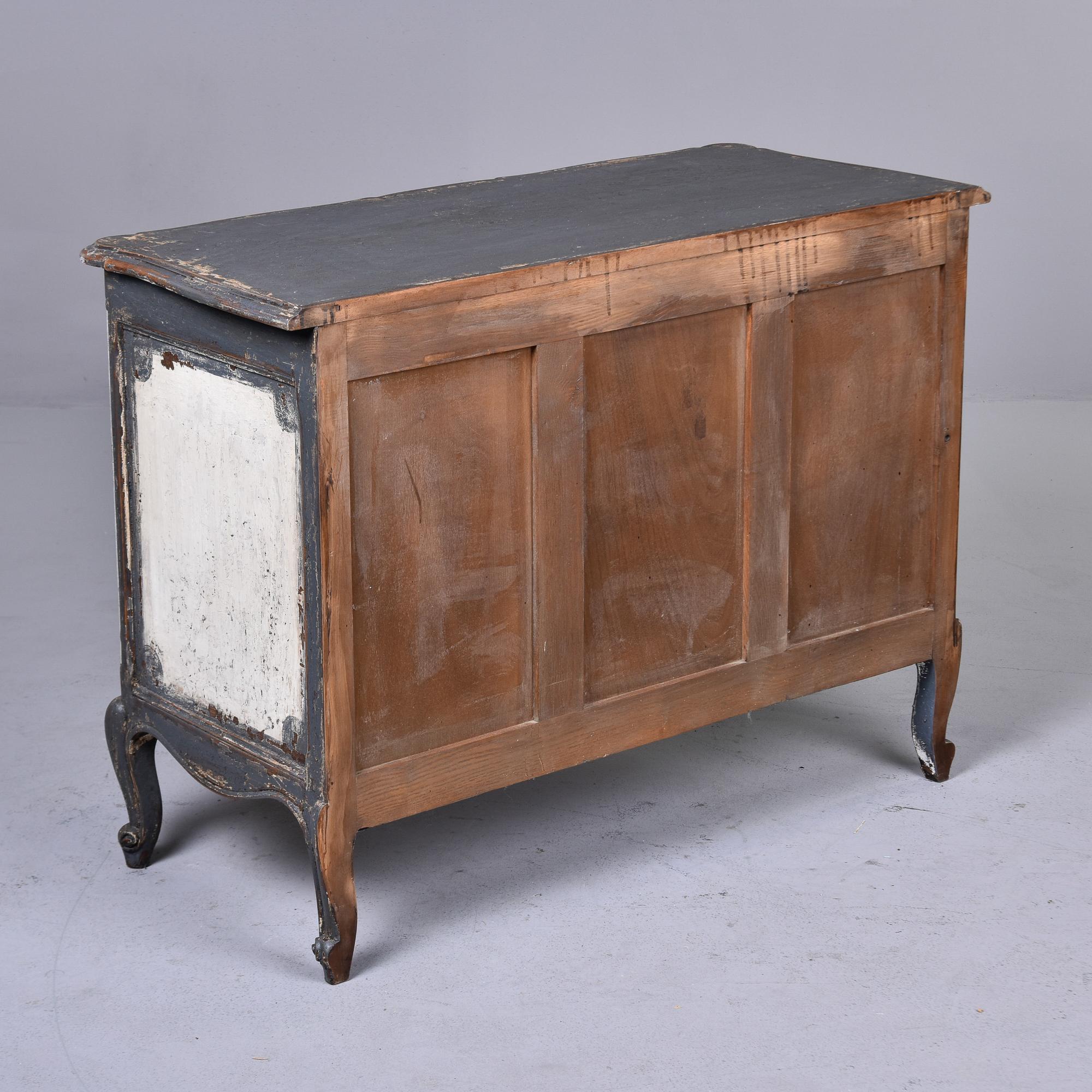 Early 20th C Painted French Three Drawer Chest For Sale 5