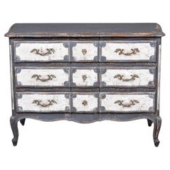 Early 20th C Painted French Three Drawer Chest