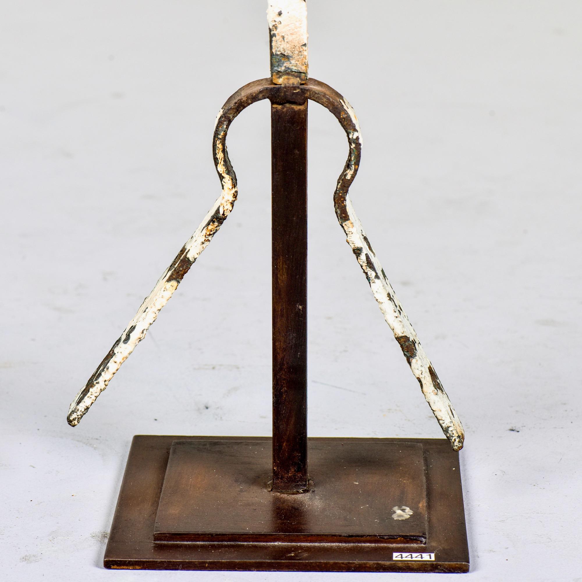 Early 20th Century Painted Iron Finial on Stand For Sale 5