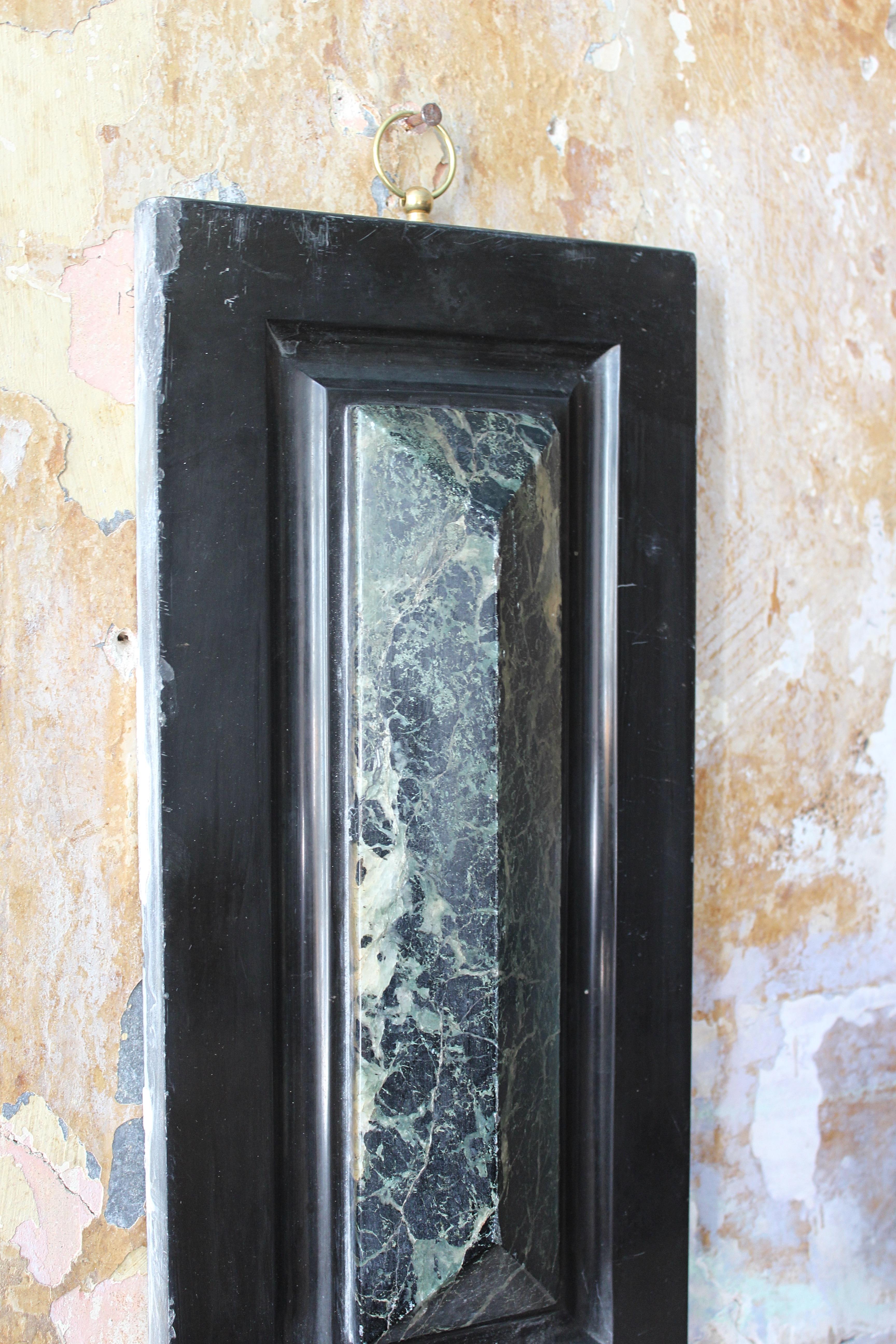Hand-Carved Early 20th C Pair of Art Deco Carved Black Marble Architectural  Elements  For Sale