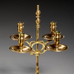 Early 20th C. Pair of English Marked Peerage Brass Telescopic Candelabra