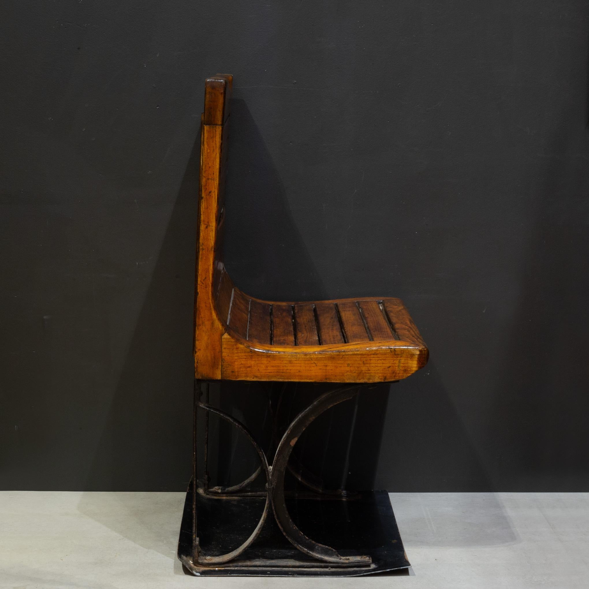 Early 20th c. Pair of Second Class Paris Metro Seats c.1908-1920 For Sale 6