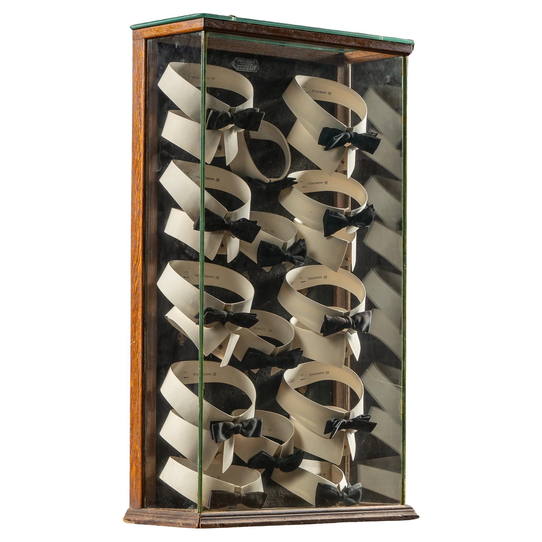 Early 20th C. Philadelphia Haberdashery Collar Display Case For Sale