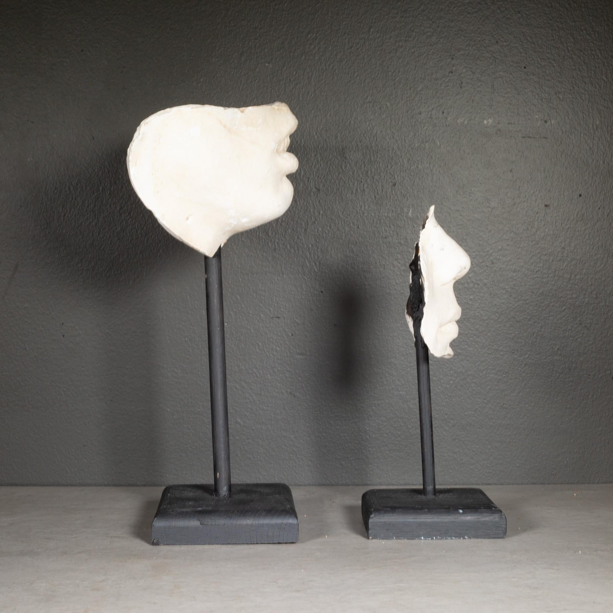 20th Century Early 20th c. Plaster Cast Nose and Mouth Sculpture c.1900-1930 For Sale