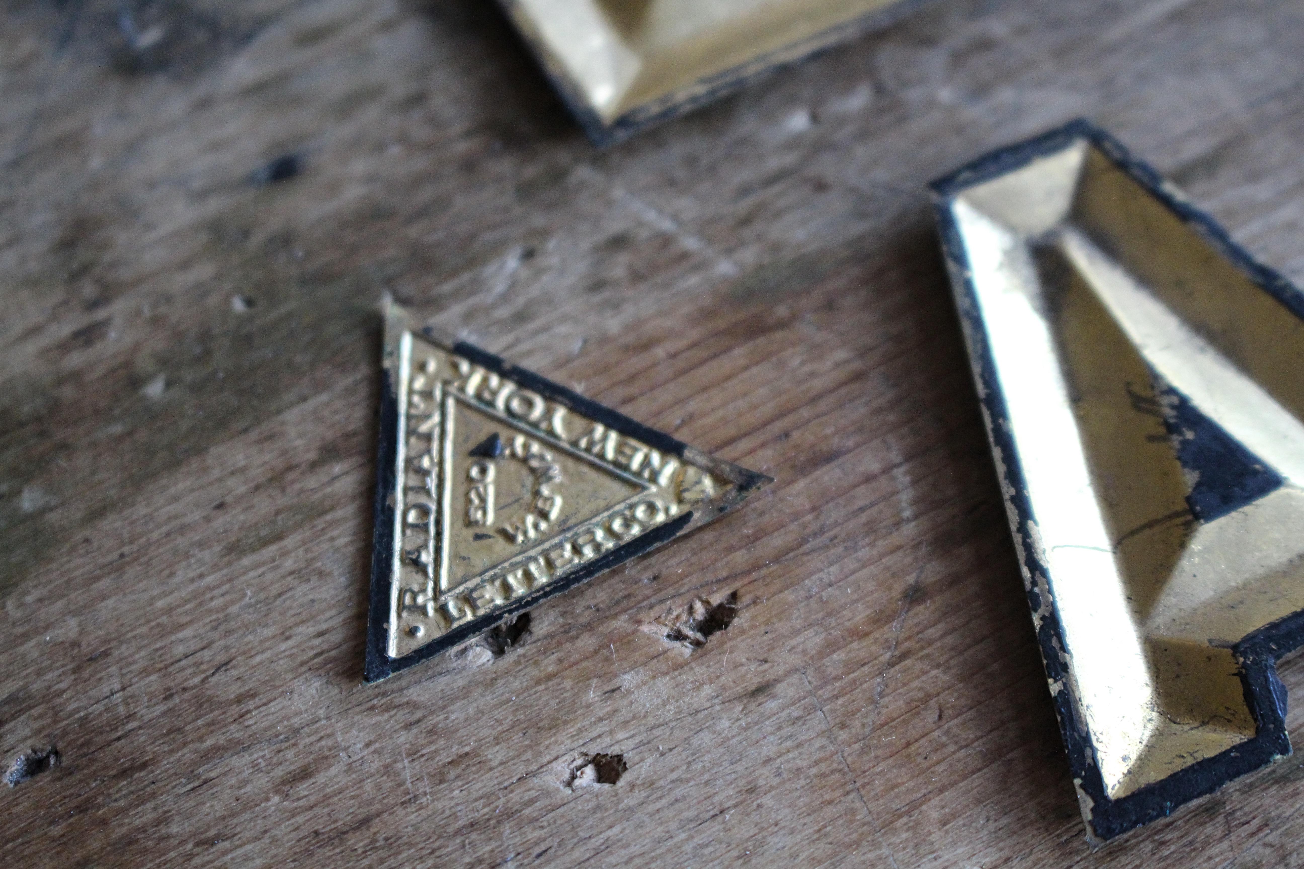 Early 20th C Pressed Tin & Gilt Letters, The Radiant Company New York 1
